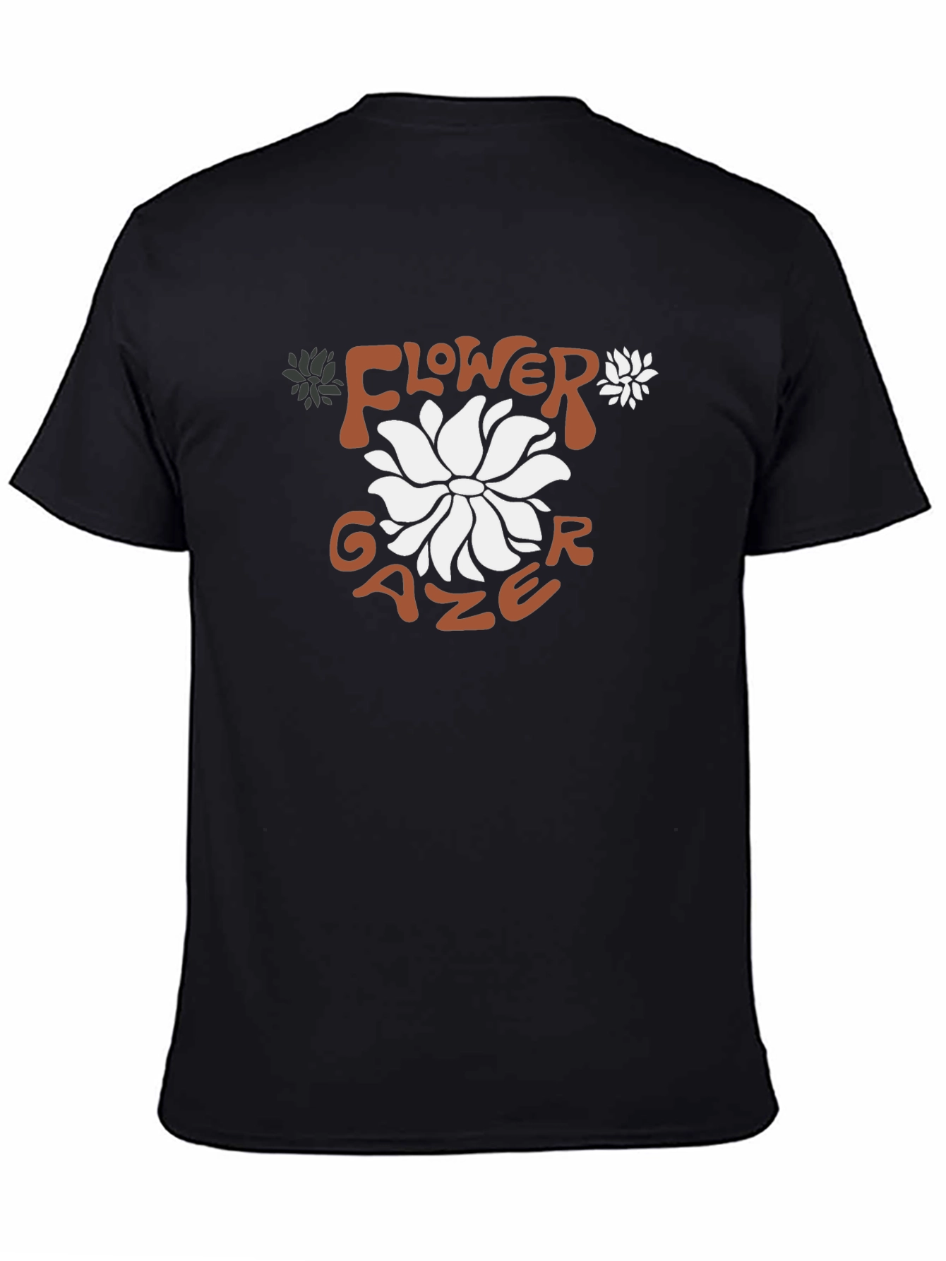 Black Flower Gazer Graphic Tee view 4