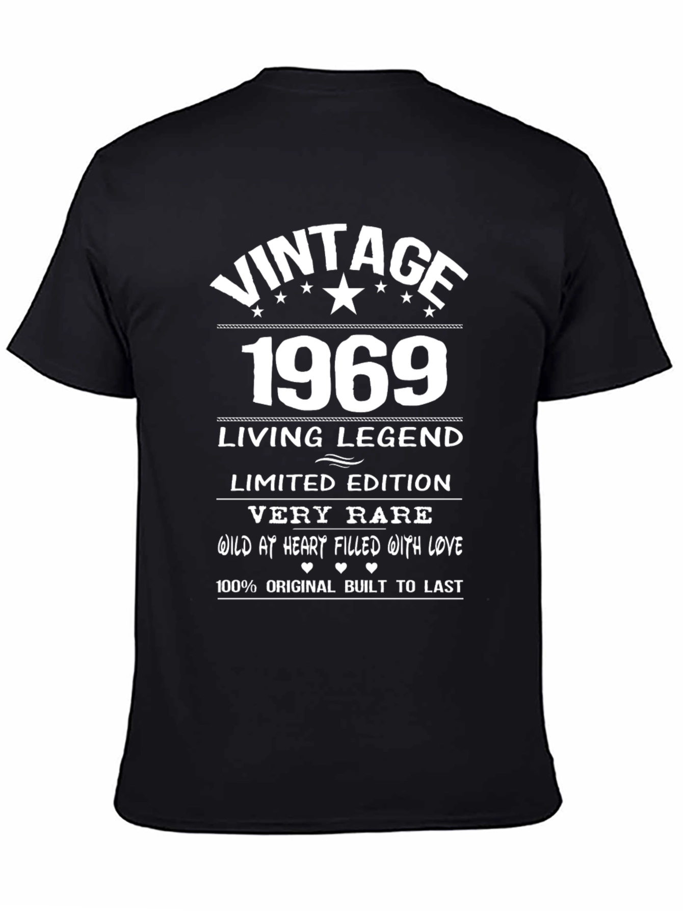 Black Vintage 1969 T-Shirt - Limited Edition Legend view 4