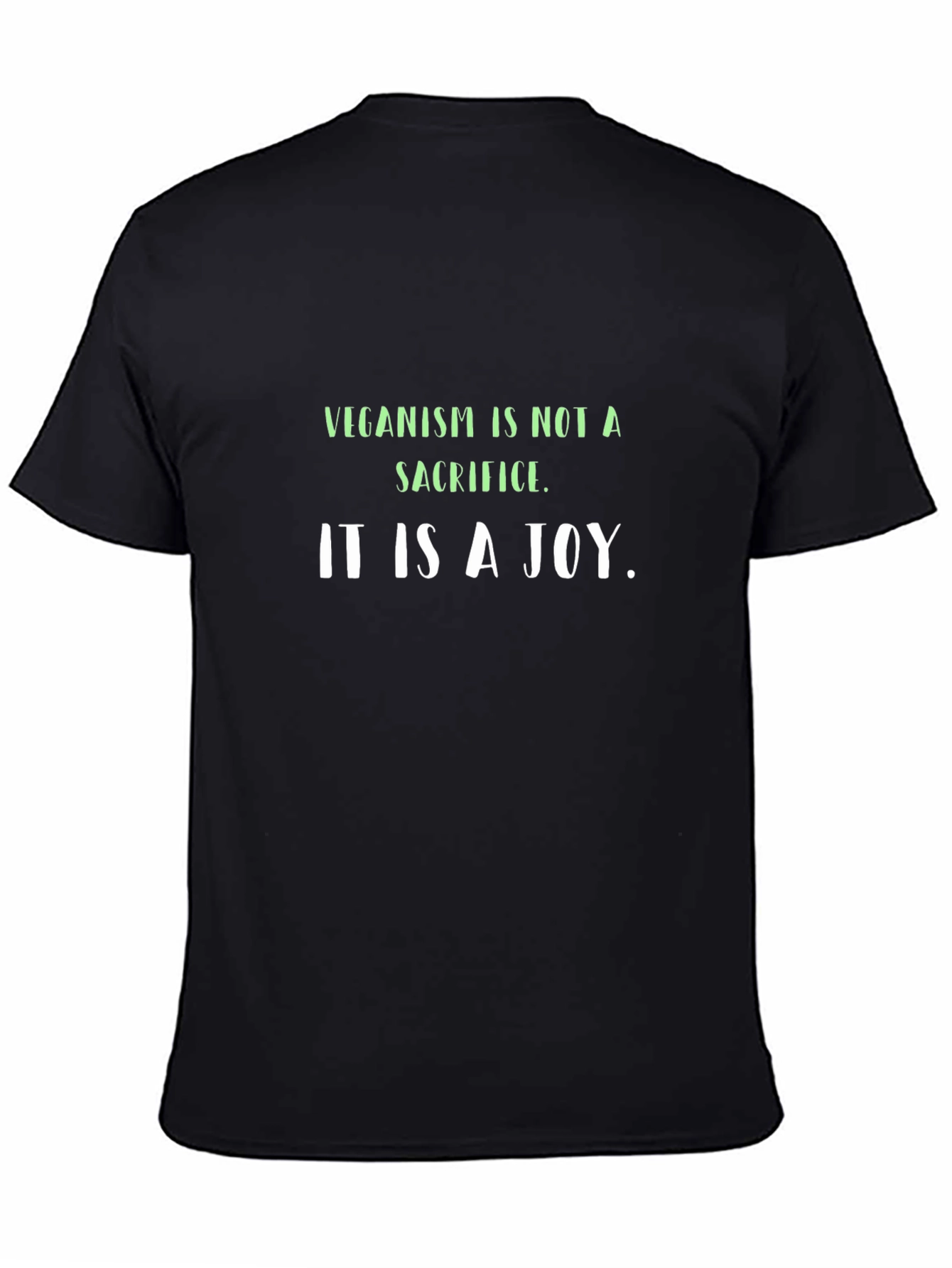 Black Veganism is Joy Black T-Shirt view 4