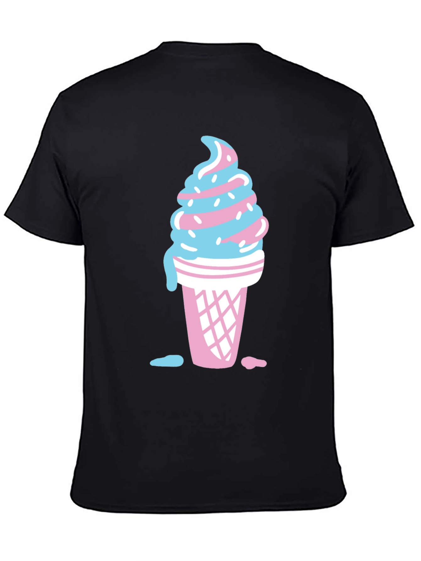 Black Ice Cream Cone T-Shirt view 4