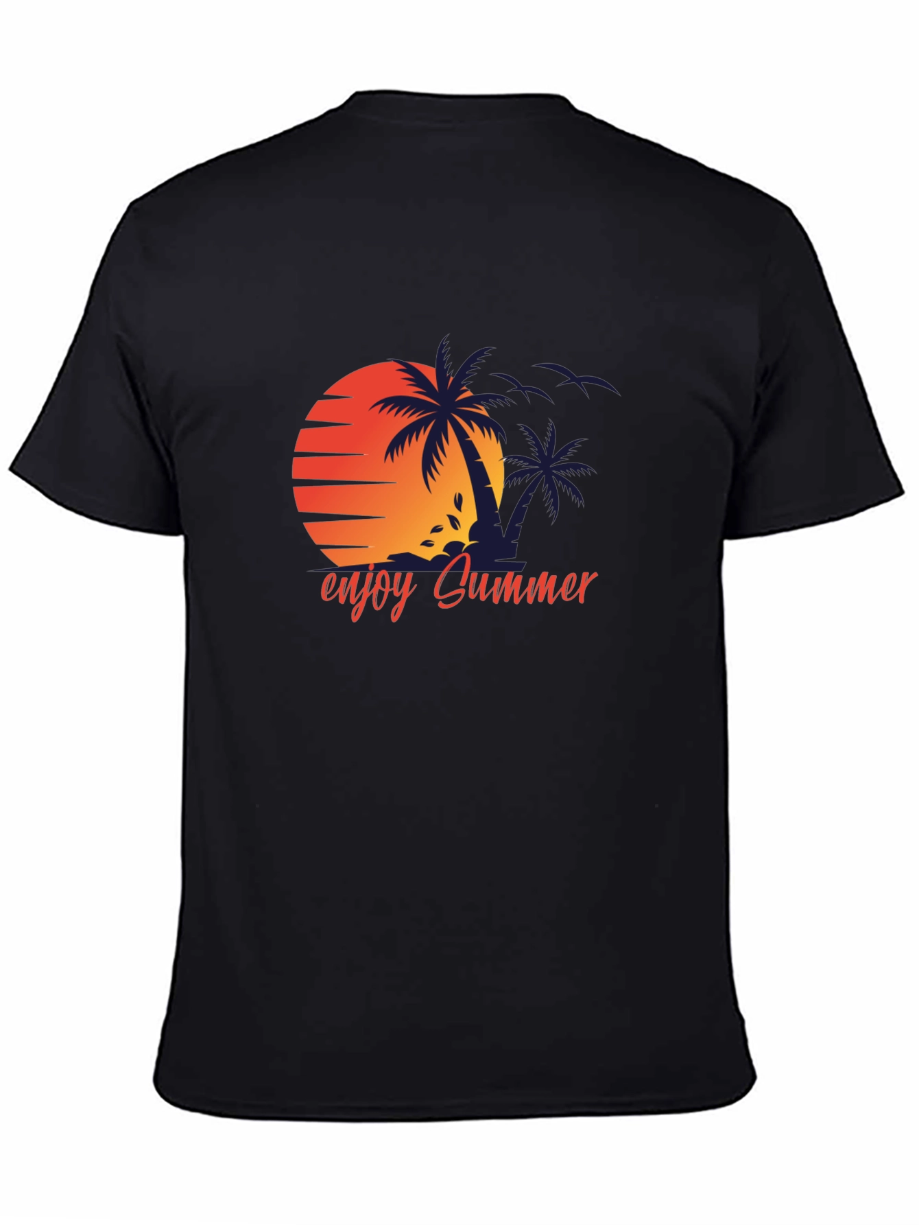 Enjoy Summer Black T-Shirt - 4