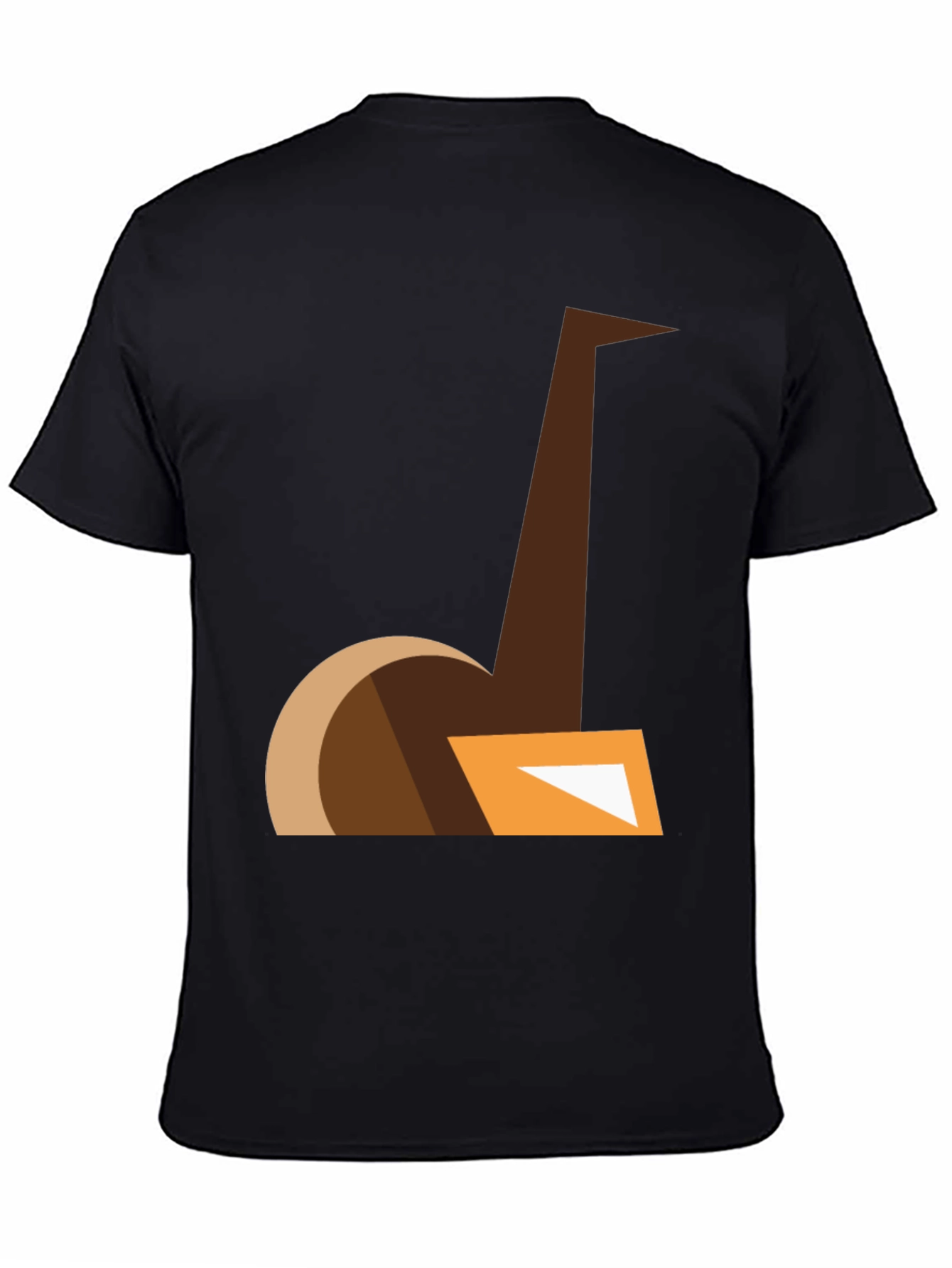 Black Abstract Ostrich Graphic Tee - Modern Casual Style view 4