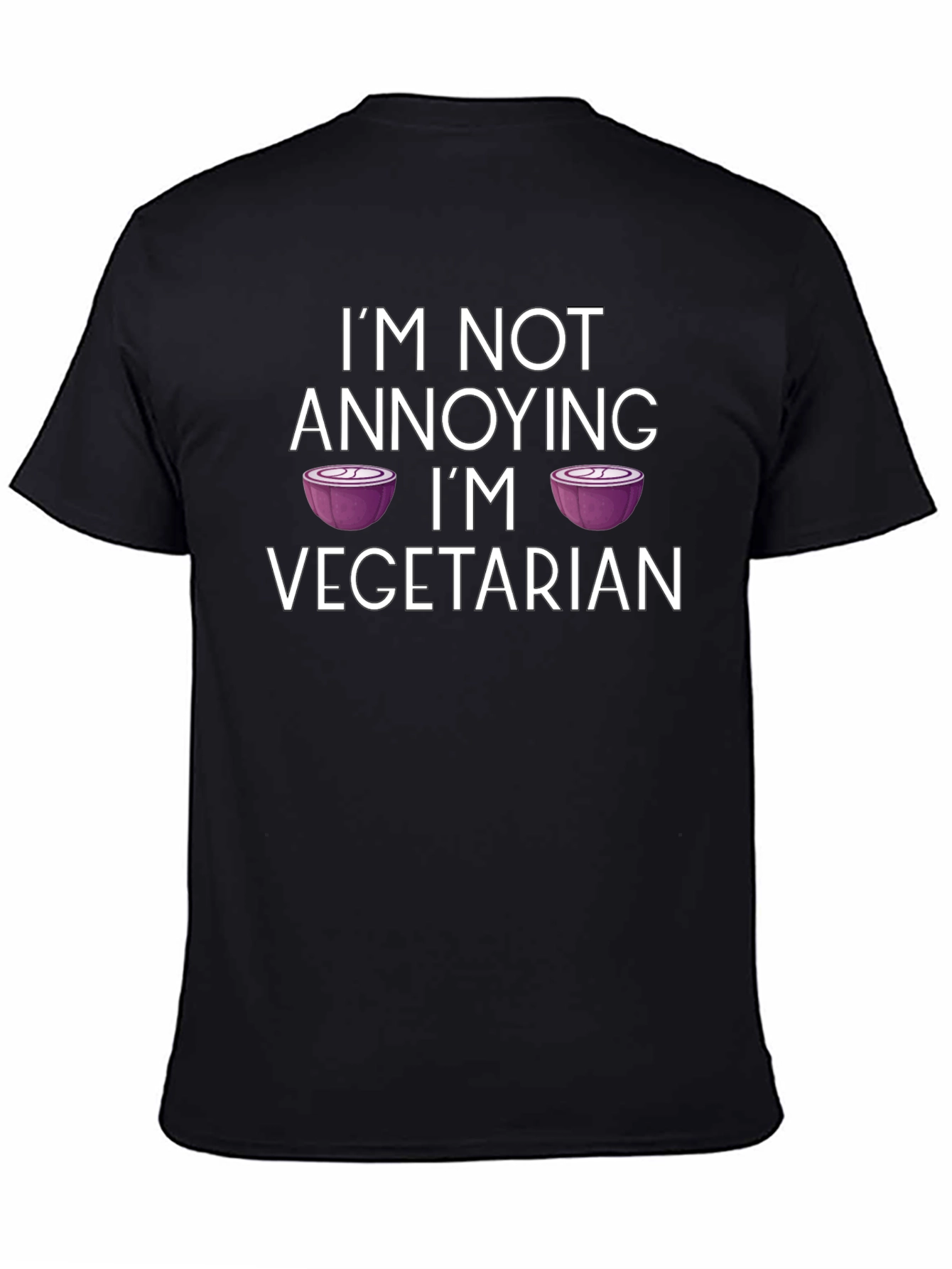 Black Funny Vegetarian Graphic Tee view 4