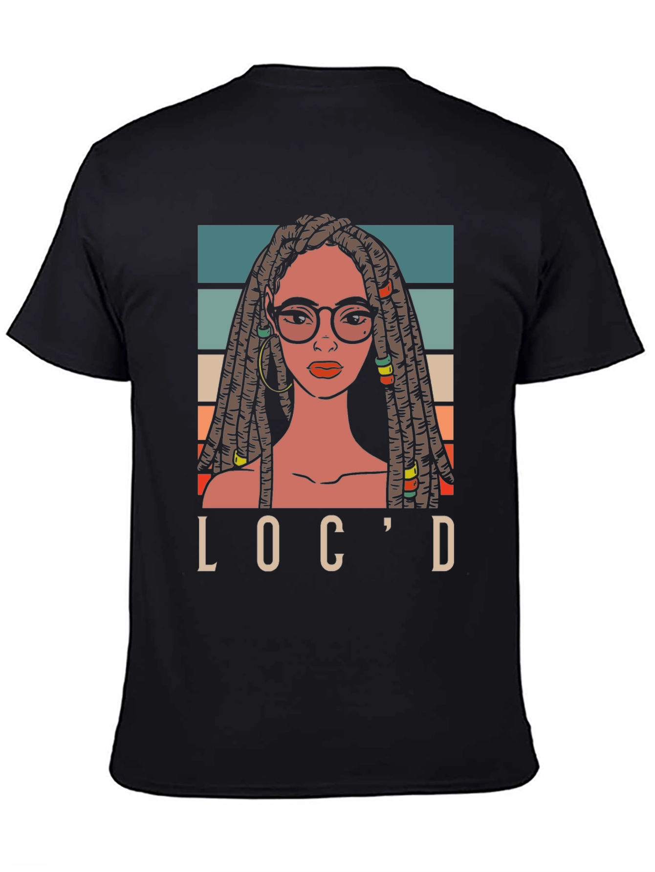 Black Loc'd T-Shirt: Stylish Graphic Tee view 4