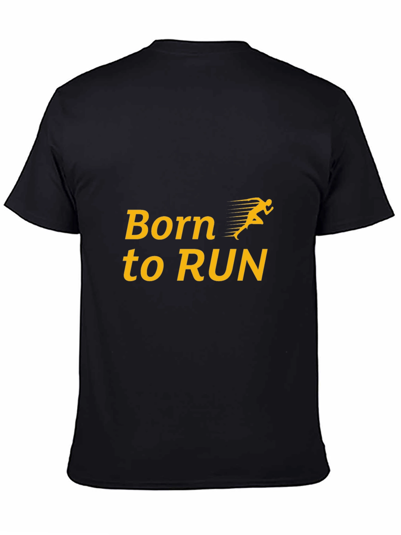 Black Born to Run T-Shirt - Black Graphic Tee for Runners view 4