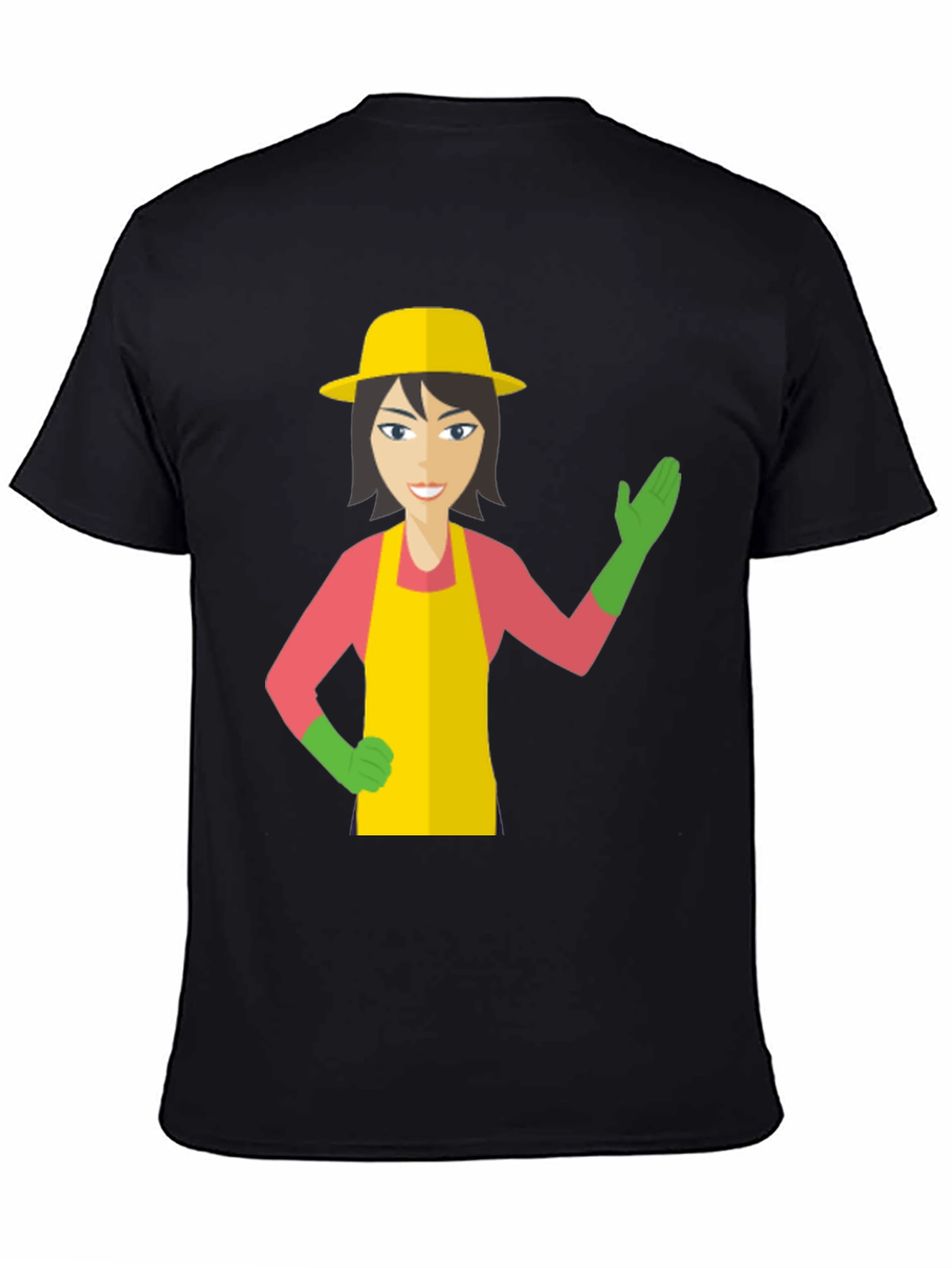 Black Gardener Graphic Tee - Unique Cartoon Design view 4