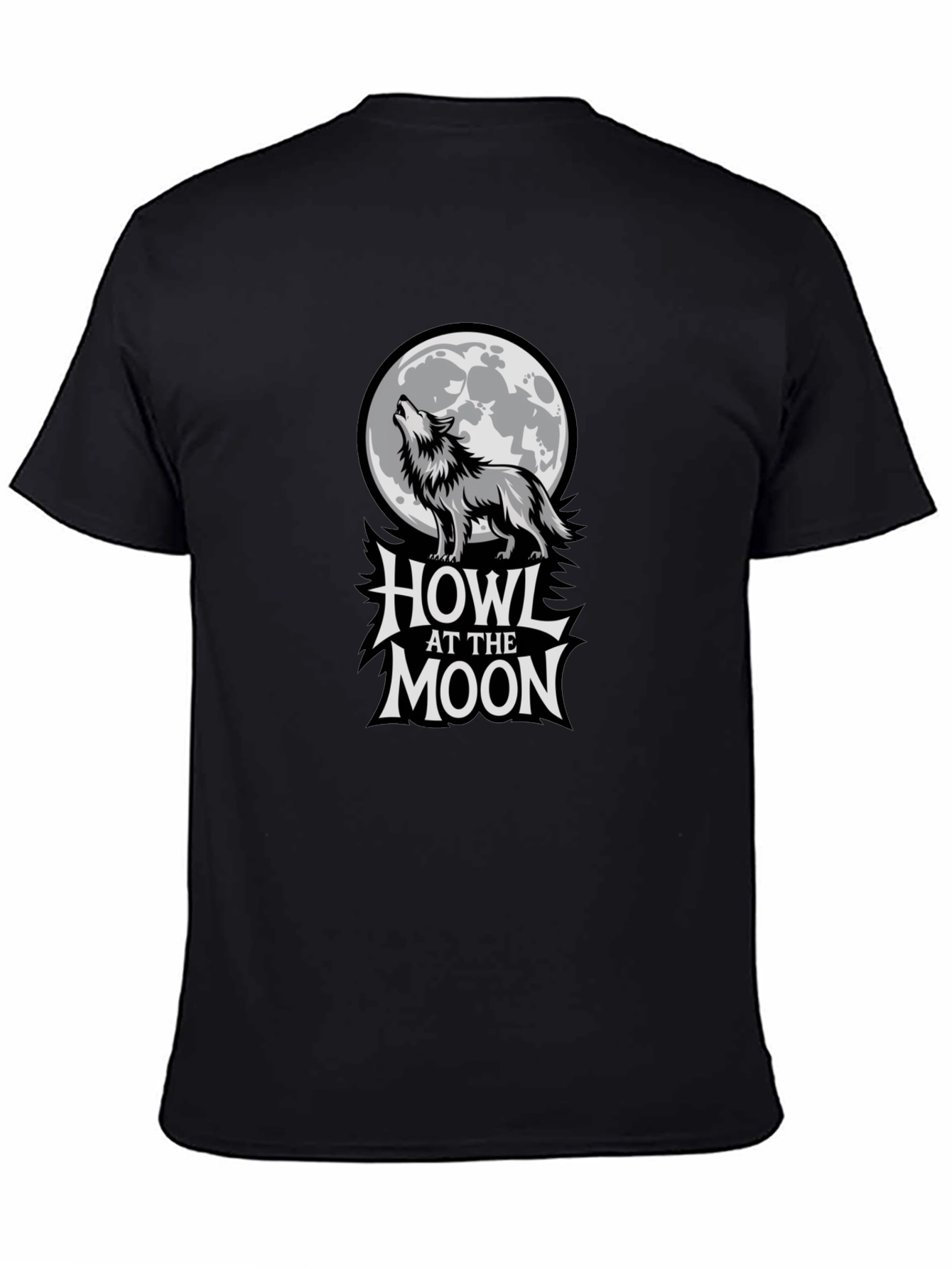Black Howl at the Moon Graphic T-Shirt view 4