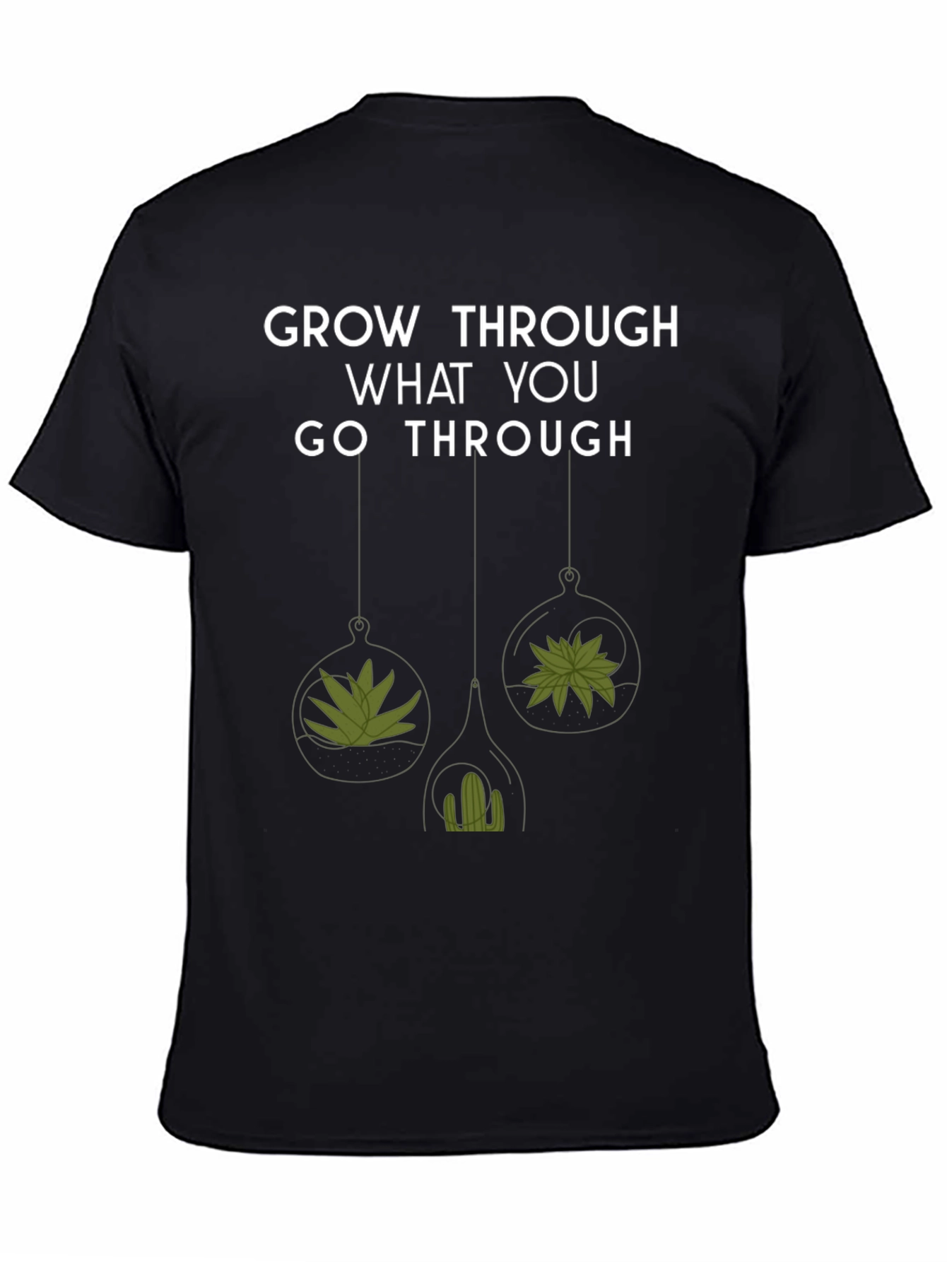 Black Grow Through What You Go Through Tee view 4
