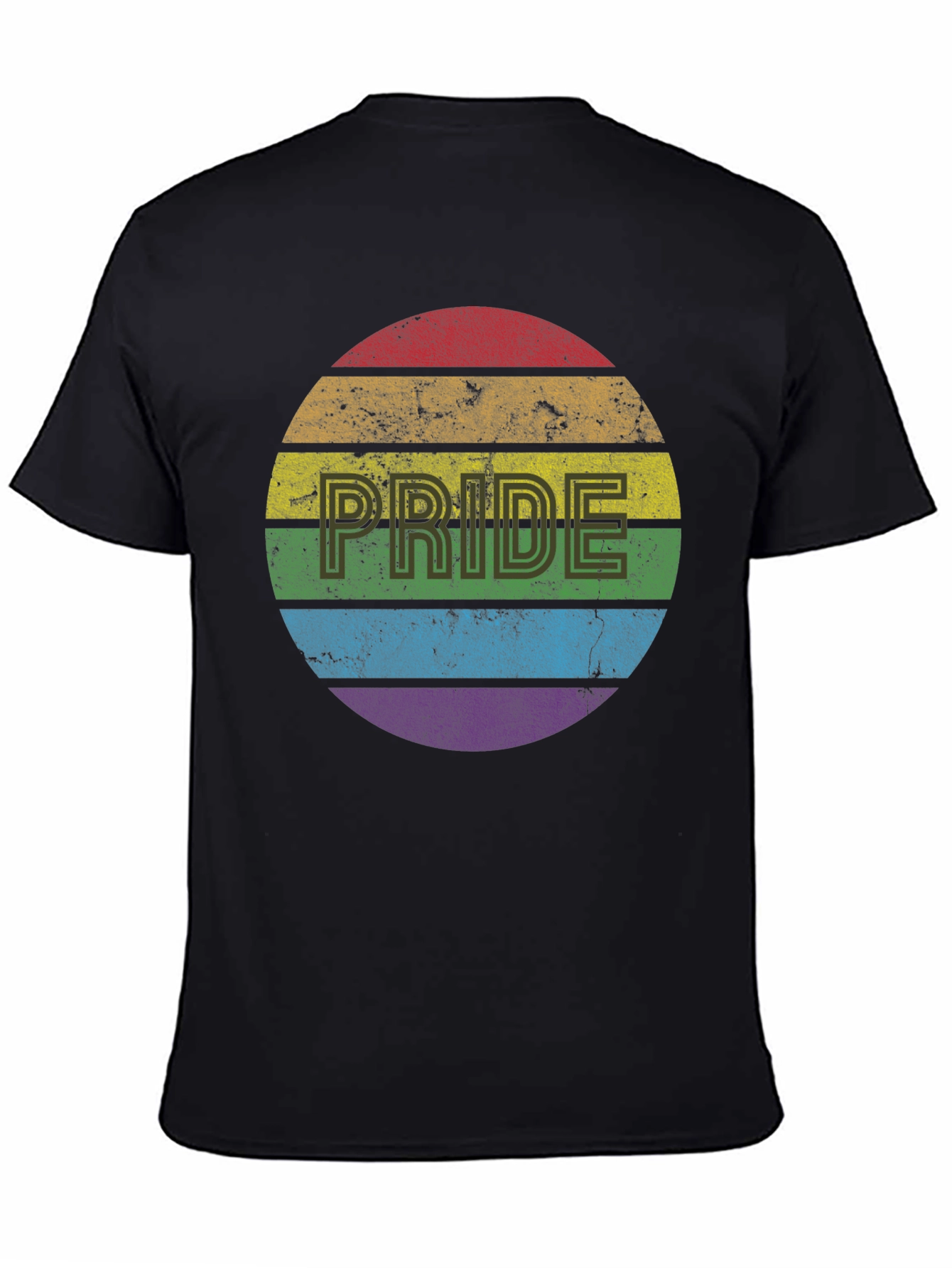 Black Pride Rainbow T-Shirt - Men's Graphic Tee view 4