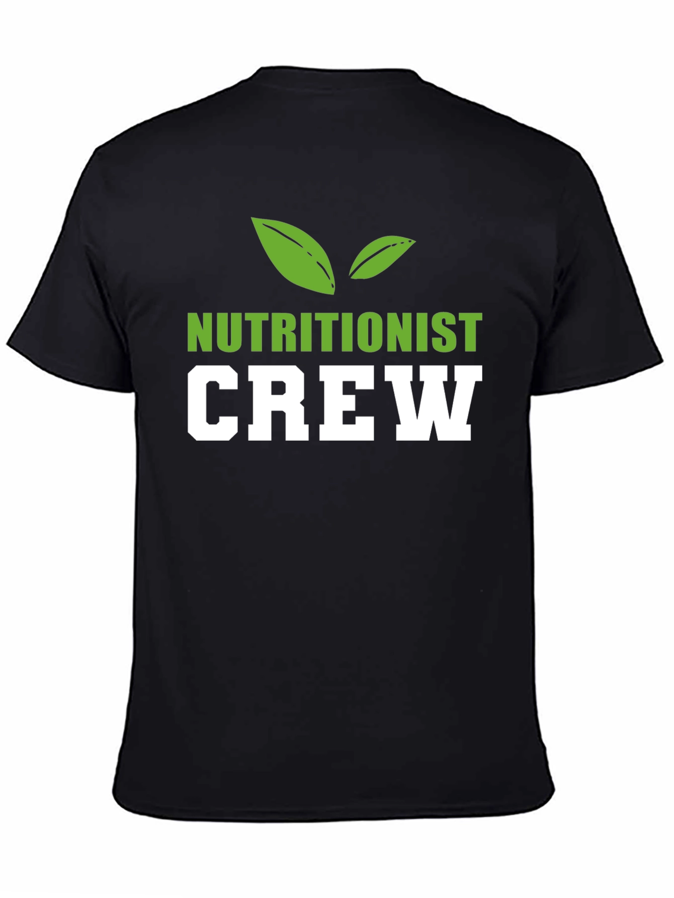 Black Nutritionist Crew T-Shirt, Black, Cotton Blend view 4