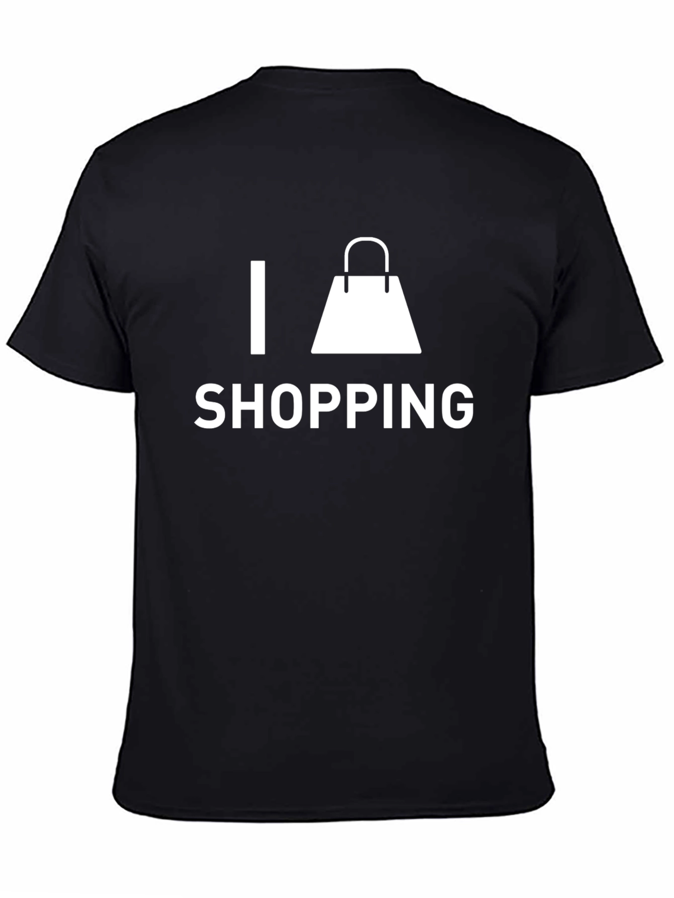 Black I Love Shopping Black T-Shirt view 4