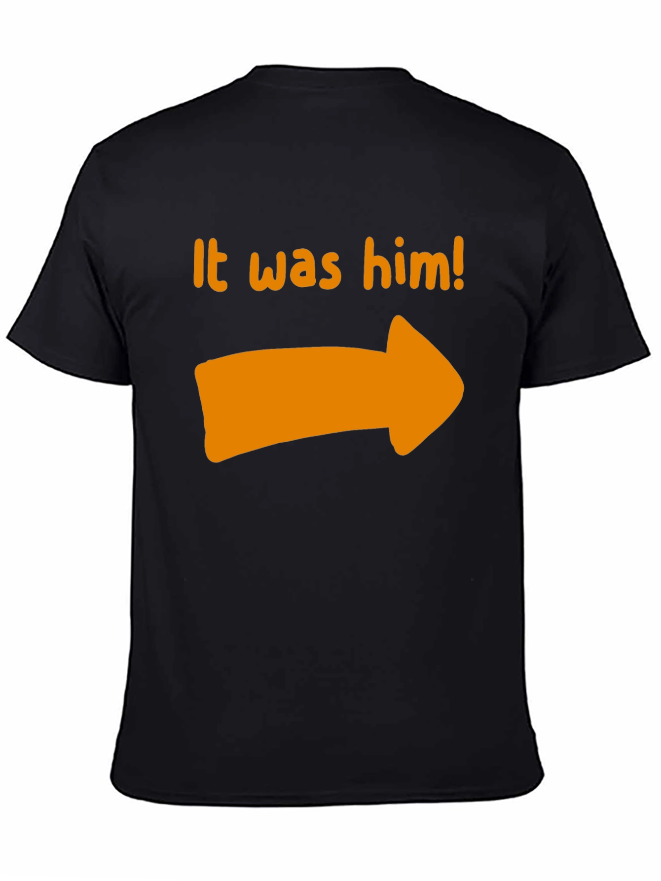 Black It Was Him T-Shirt - Novelty Pointing Tee view 4