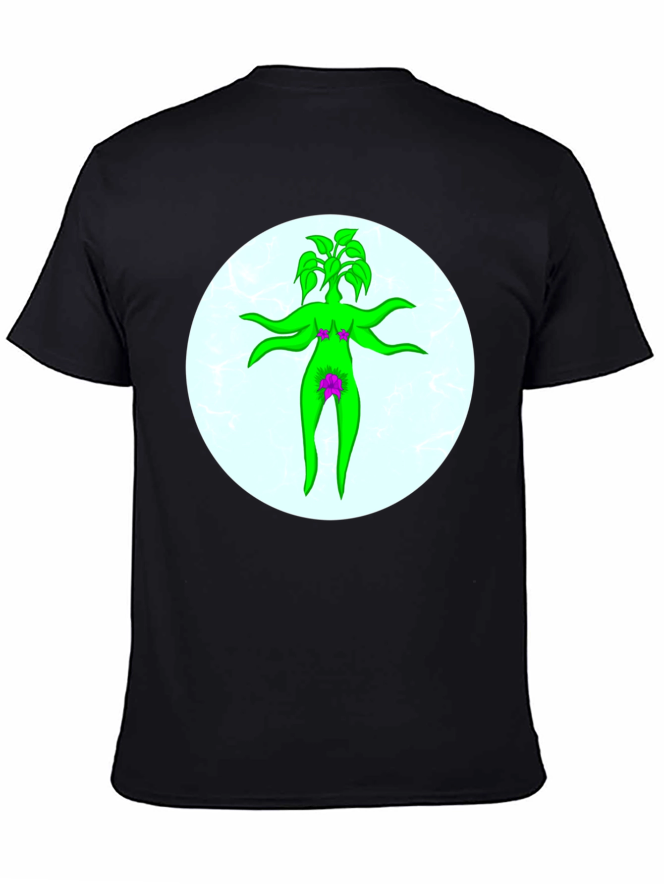 Black Botanical Body T-Shirt view 4