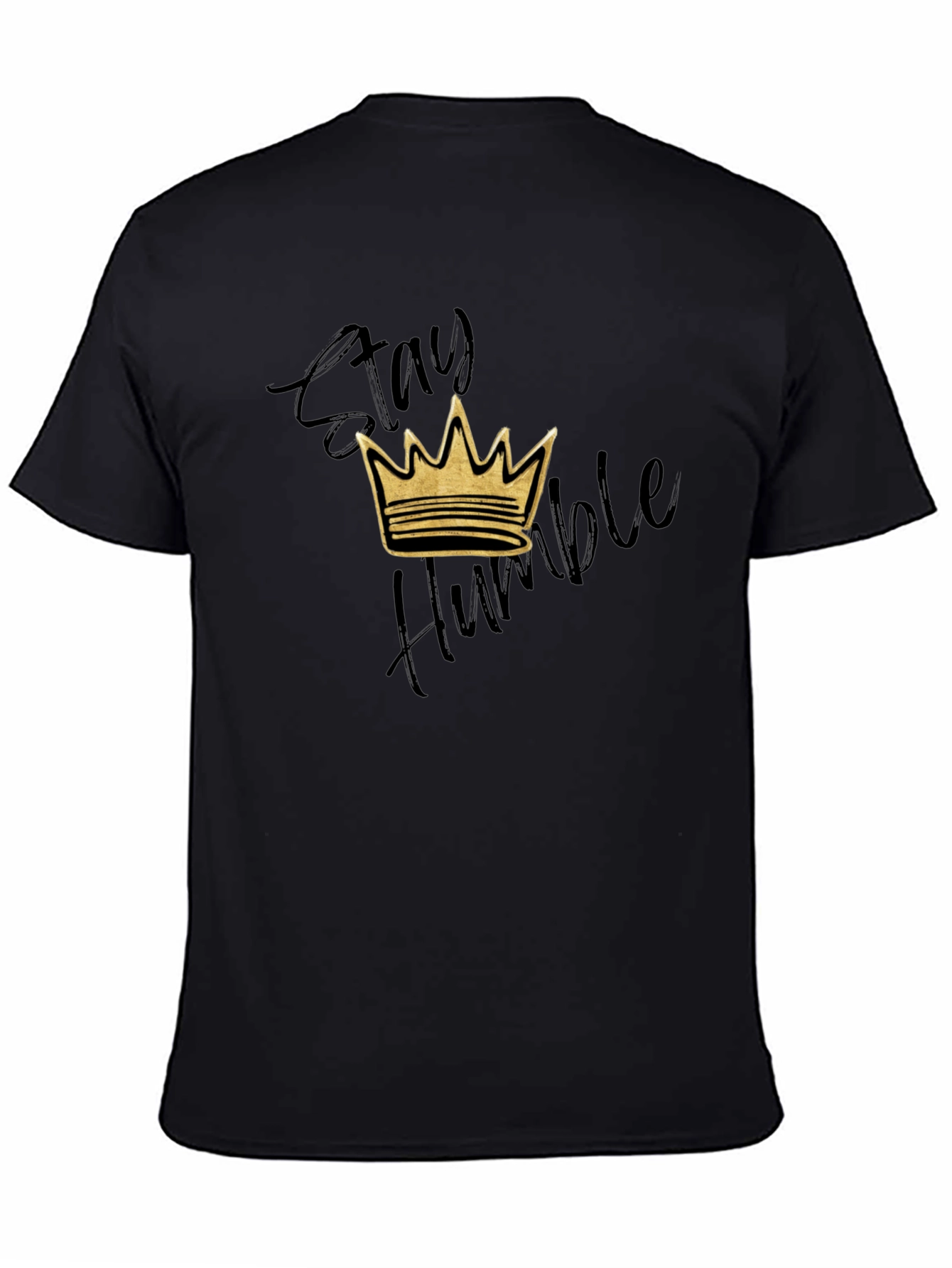 Black Stay Humble Crown Graphic T-Shirt - Black view 4