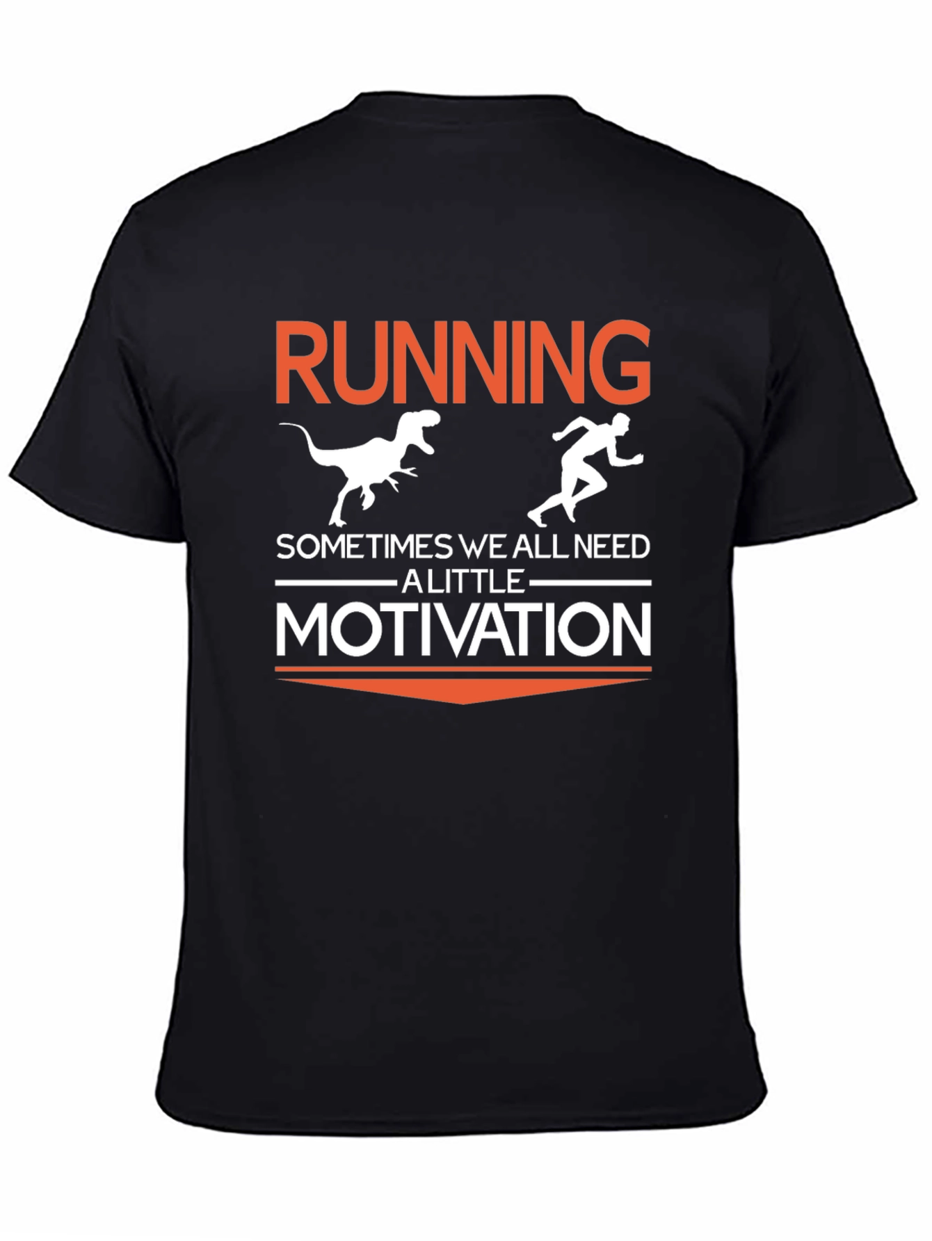Black Running Motivation Graphic T-Shirt view 4