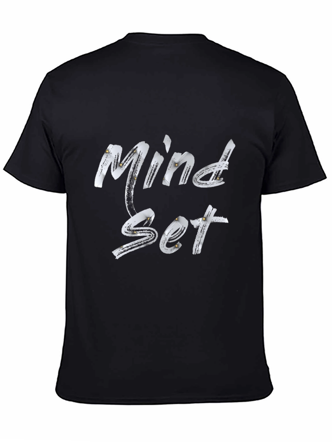 Black Mindset Graphic Print Tee - Black Casual Shirt view 4