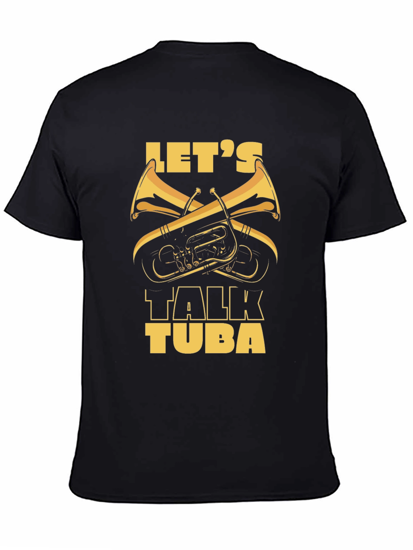 Black Let's Talk Tuba Graphic Tee view 4