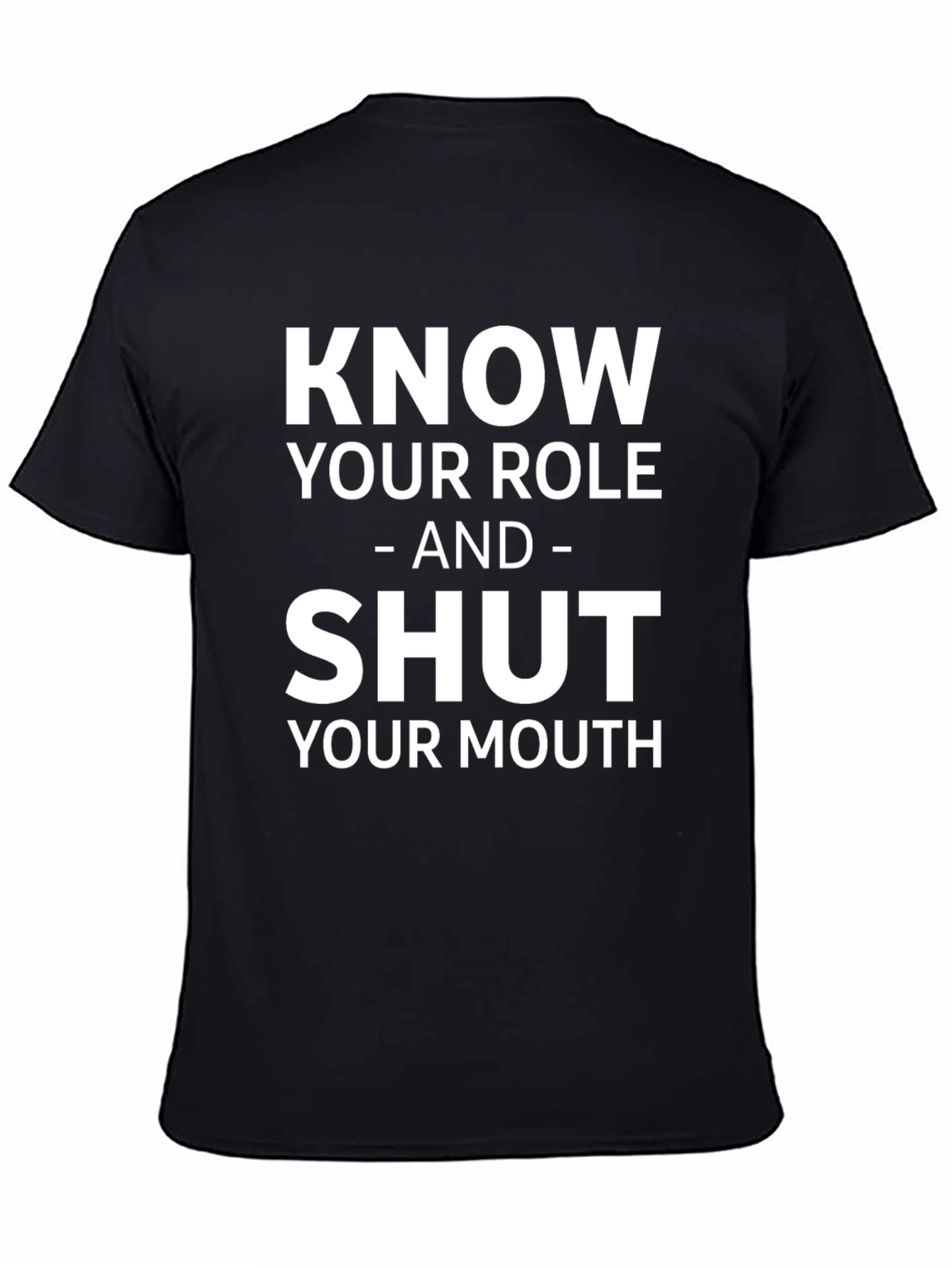 Black Know Your Role Graphic T-Shirt view 4