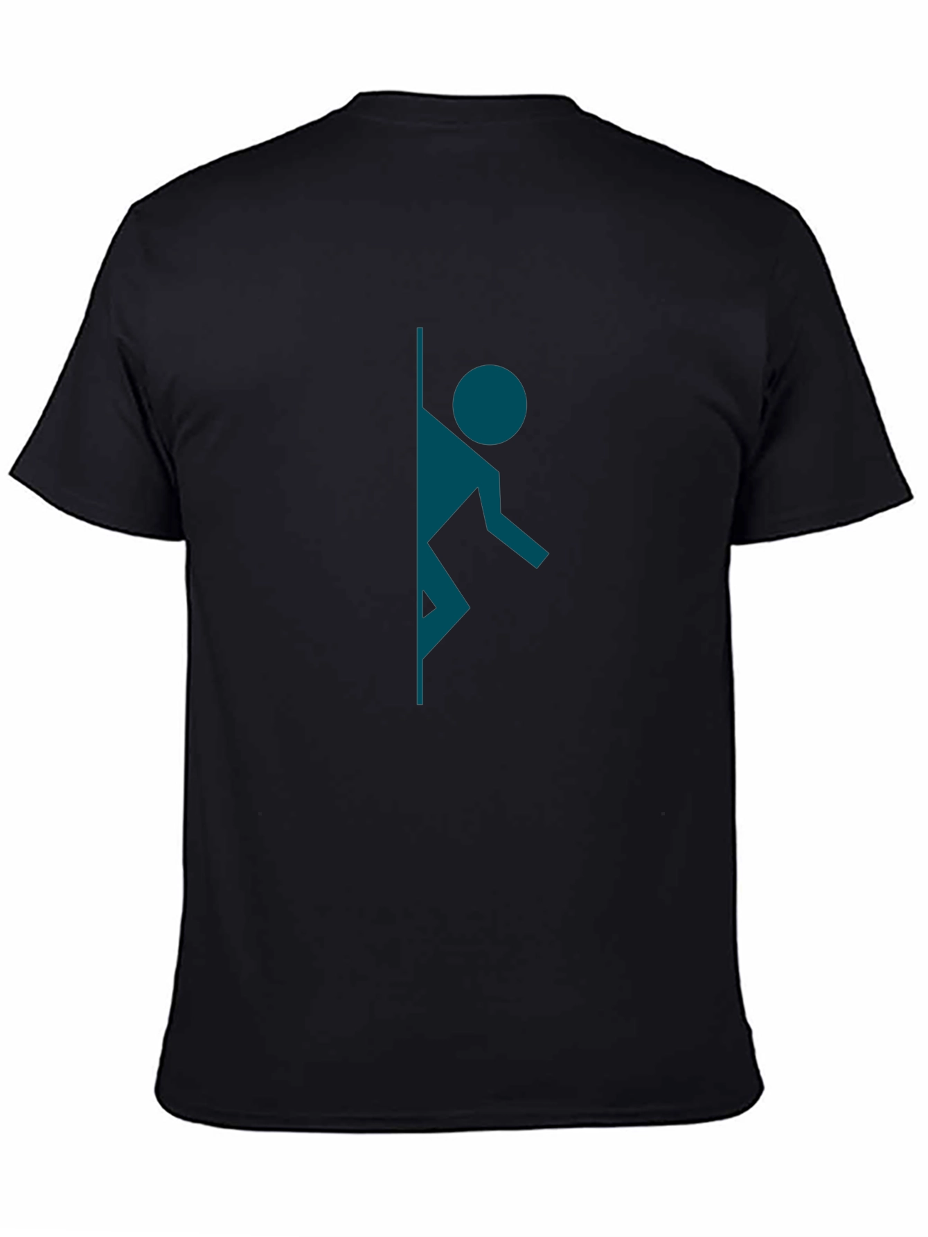 Black Portal Stick Figure Graphic Tee - Black Cotton Blend view 4