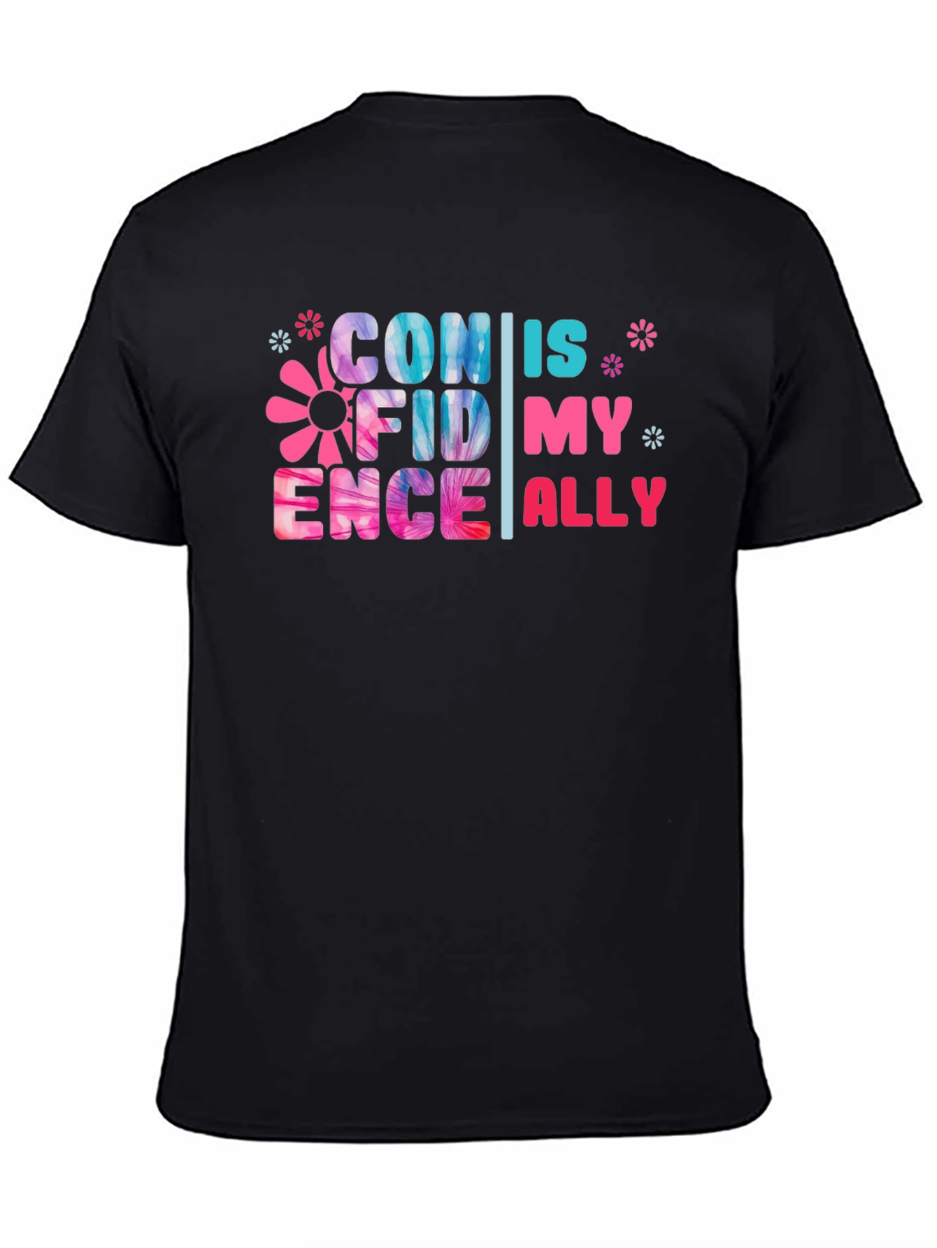 Black Confidence is My Ally Black Graphic Tee view 4