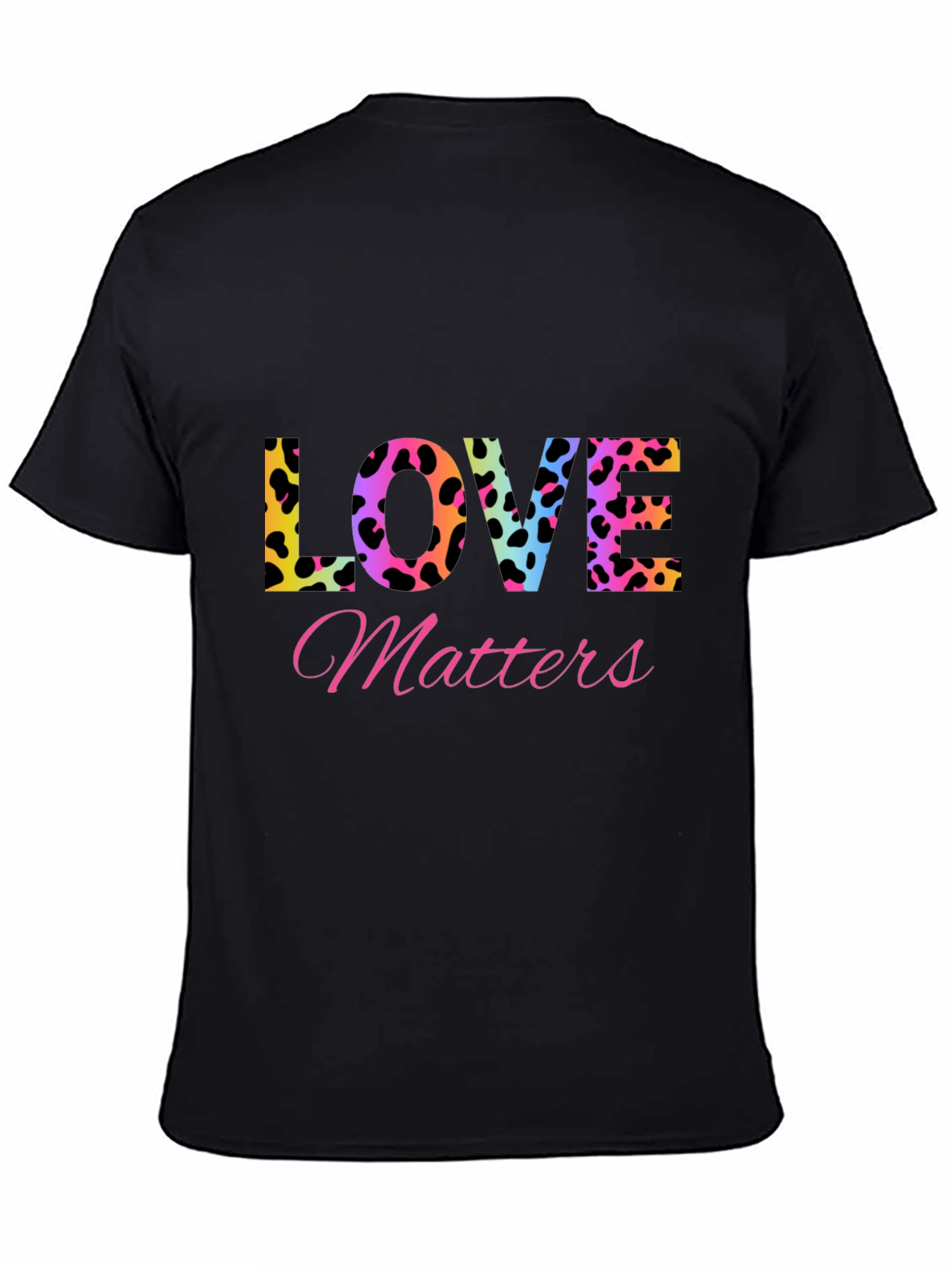 Black Love Matters T-Shirt - Leopard Print view 4
