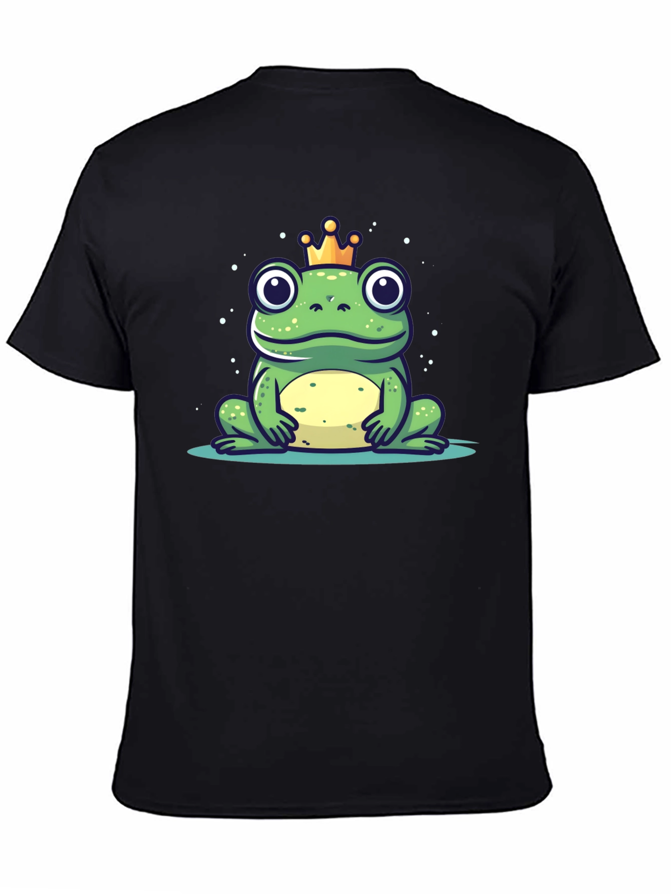 Black Frog Prince T-Shirt - Funny Cartoon Tee view 4