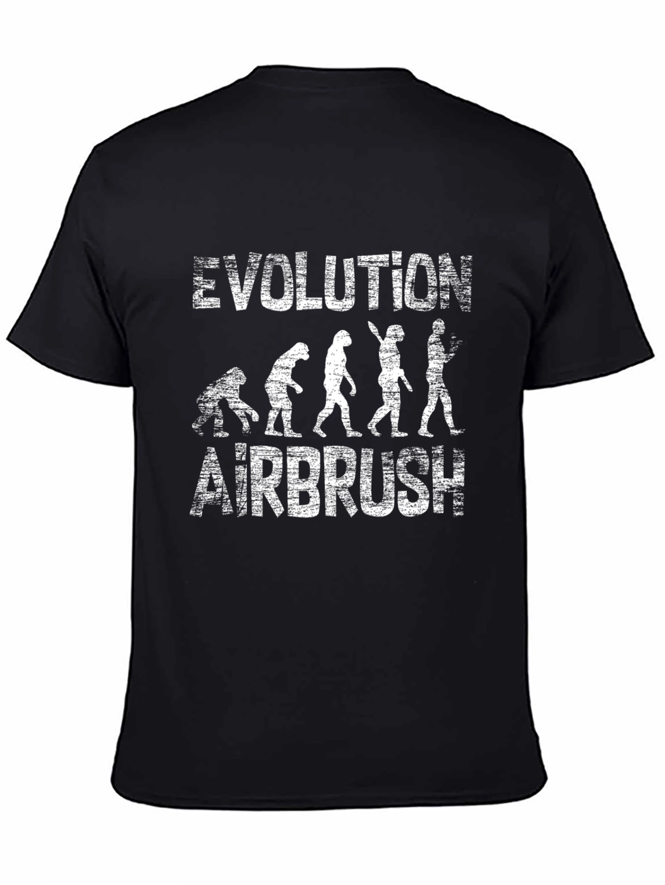 Black Evolution of Airbrush T-Shirt - Artist Apparel view 4