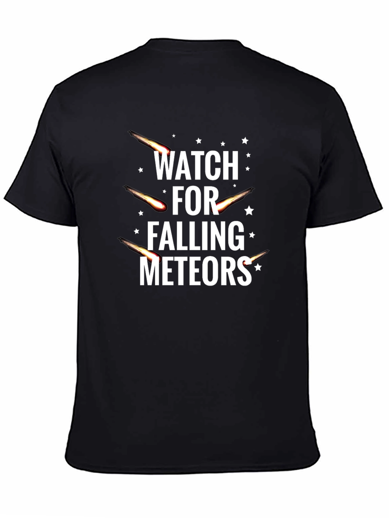 Black Watch for Falling Meteors Black T-Shirt view 4