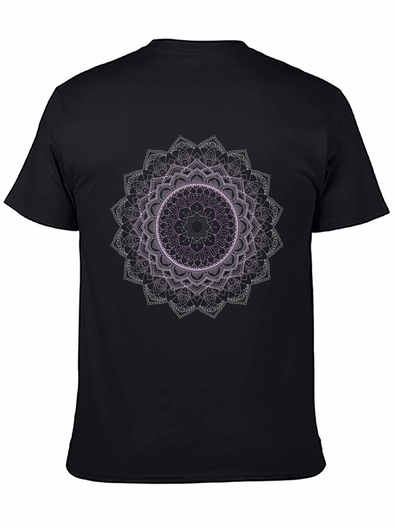 Black Mandala Graphic Black T-Shirt view 4
