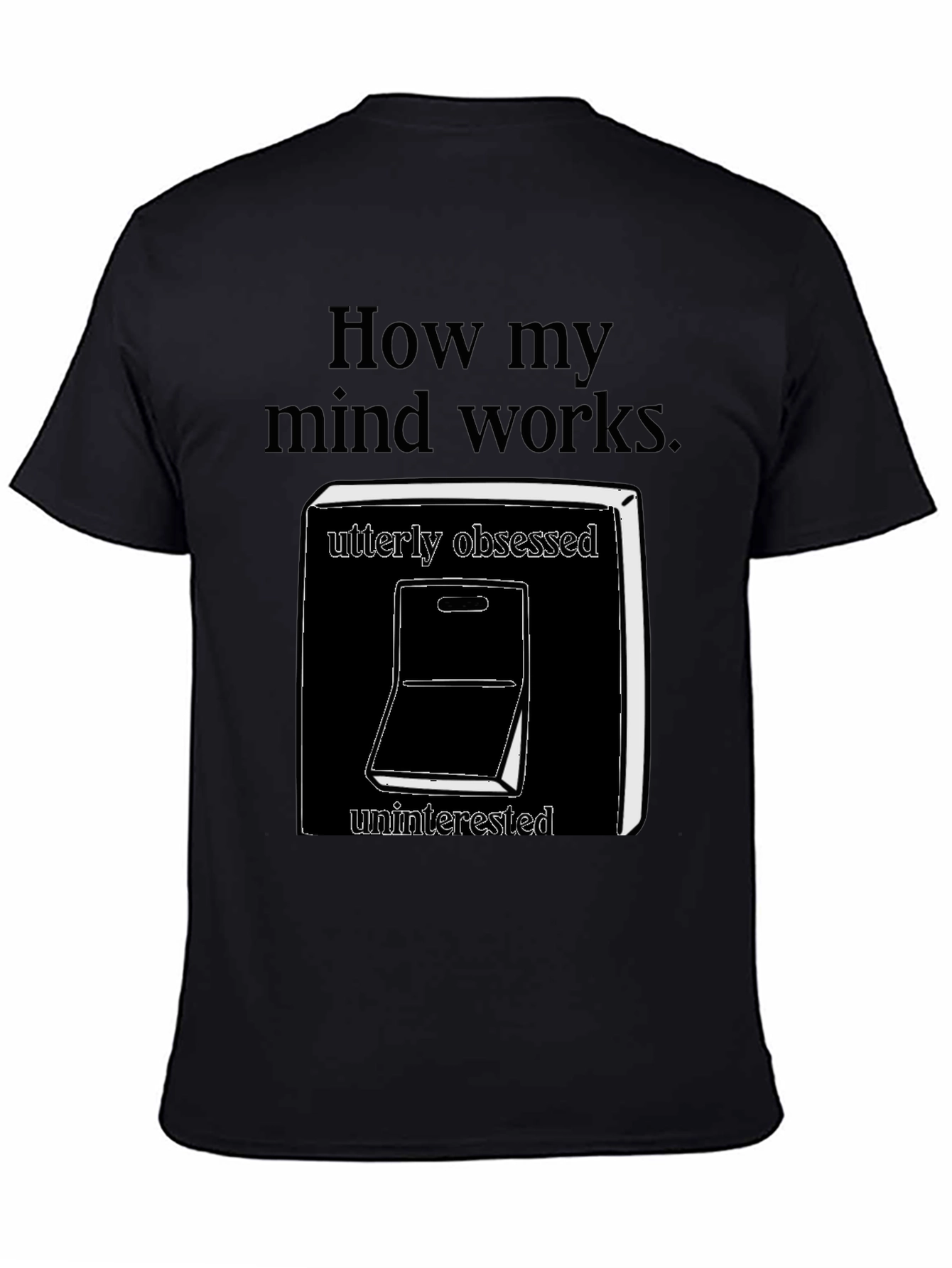 Black How My Mind Works T-Shirt view 4