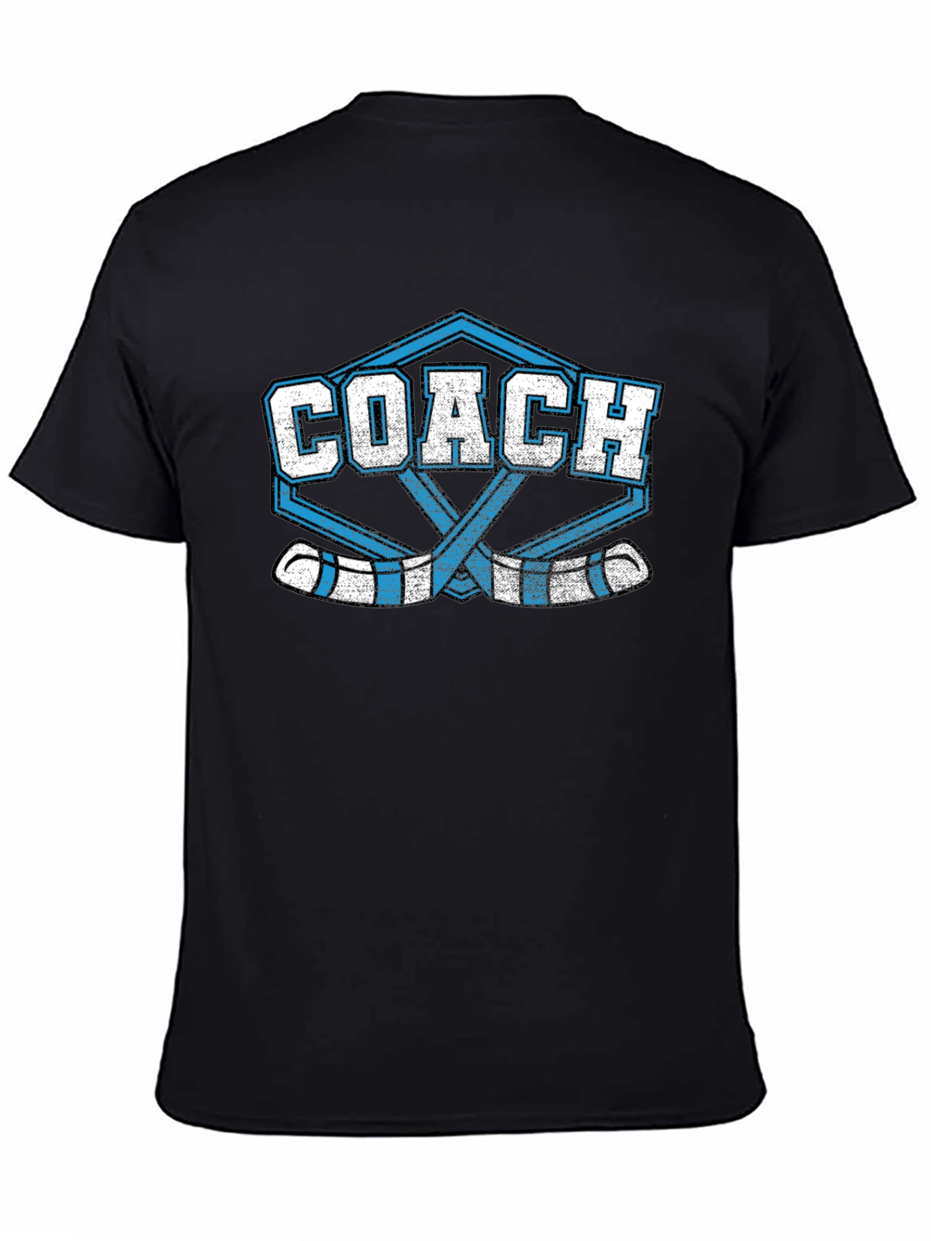 Black Hockey Coach T-Shirt view 4