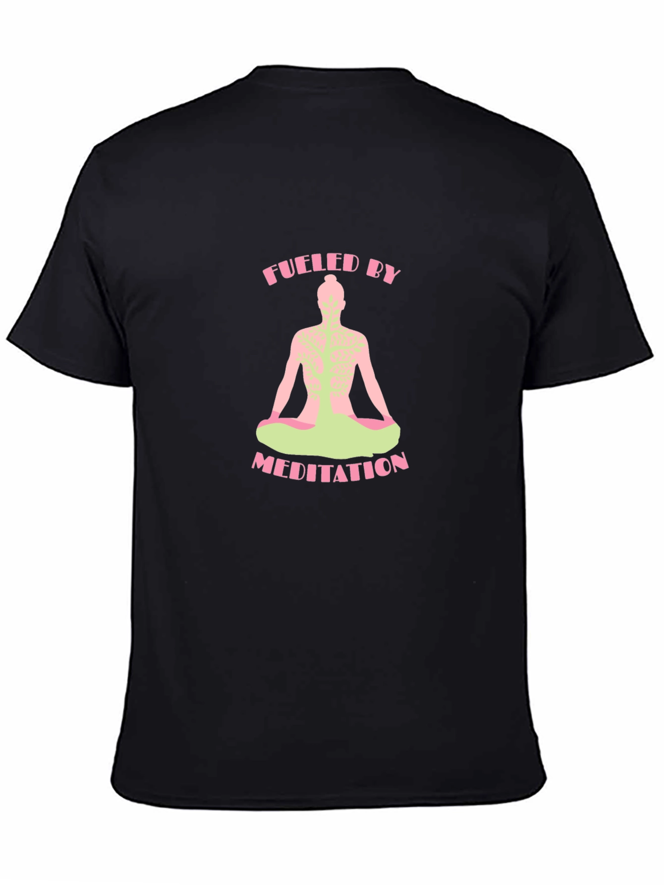 Black Fueled By Meditation Graphic Tee view 4