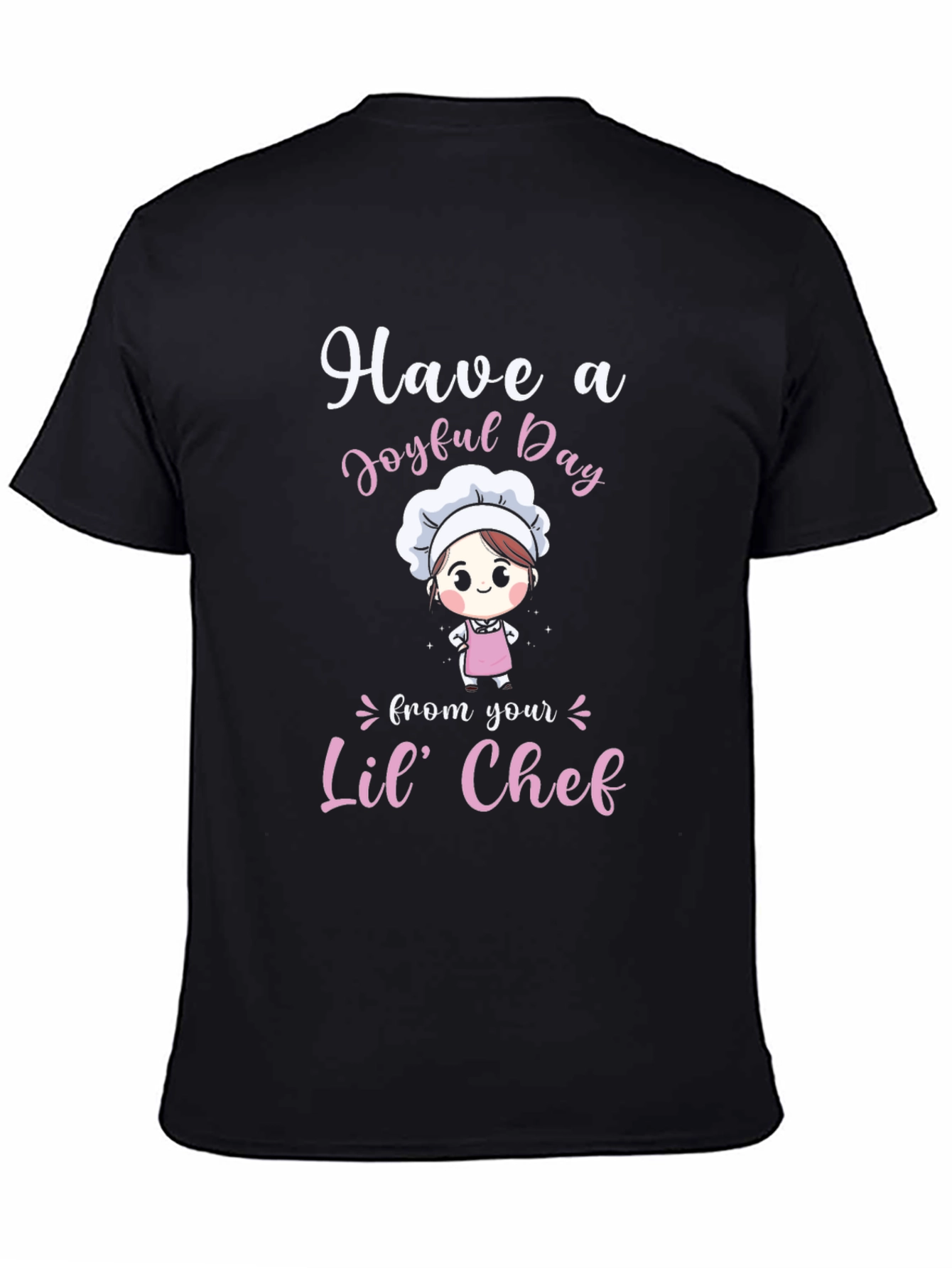 Black Have a Joyful Day Lil' Chef T-Shirt view 4