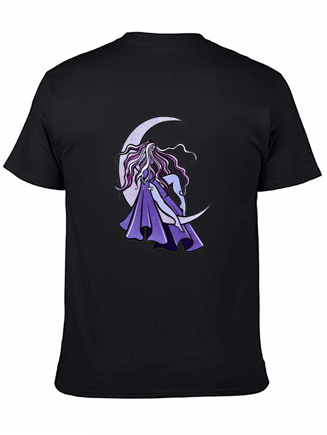 Black Moon Goddess Graphic Black T-Shirt view 4