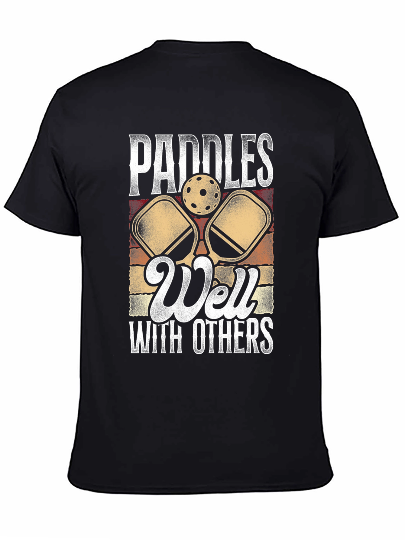 Black Paddles Well With Others T-Shirt view 4