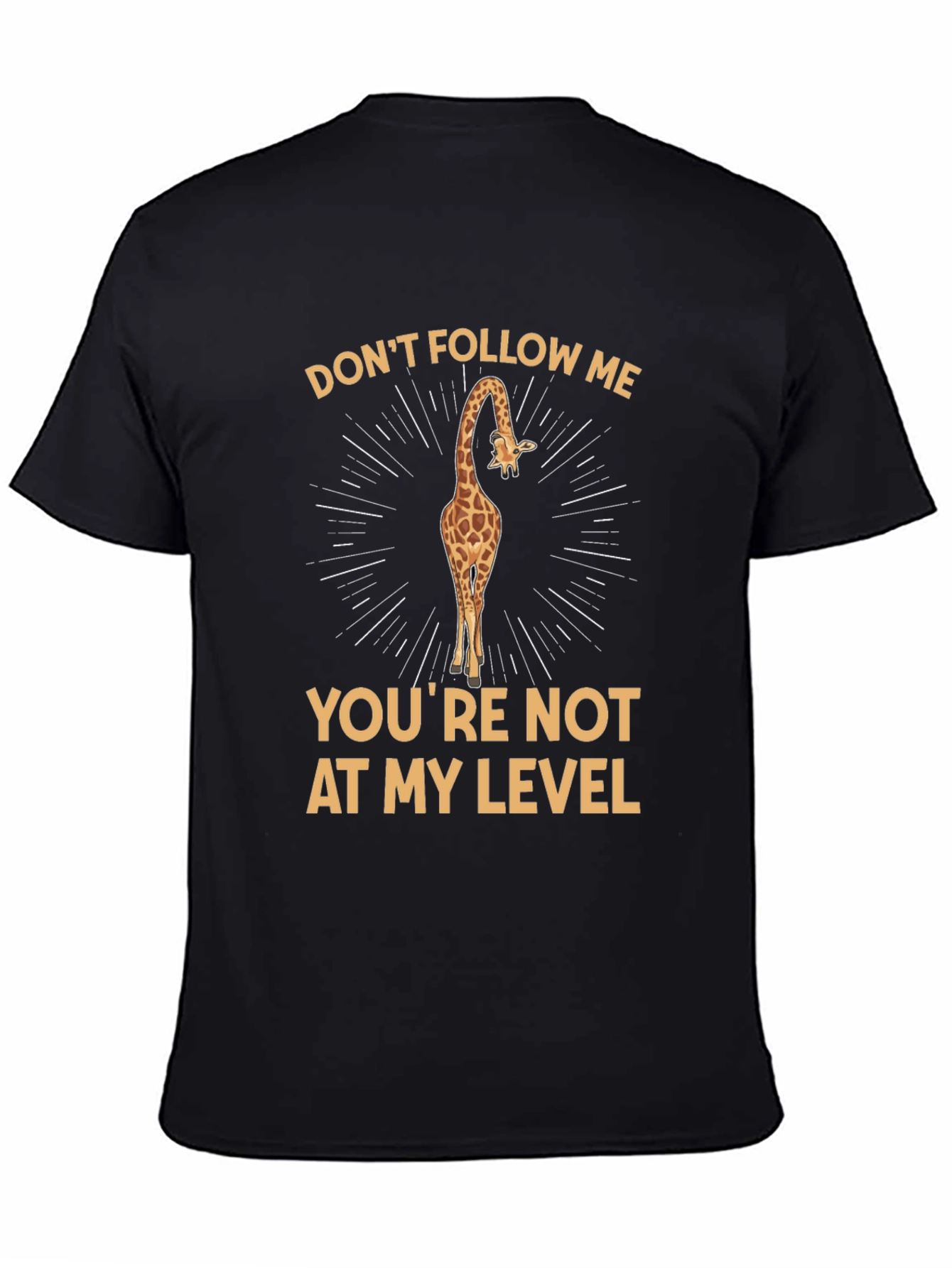 Black Giraffe T-Shirt - Don't Follow Me view 4