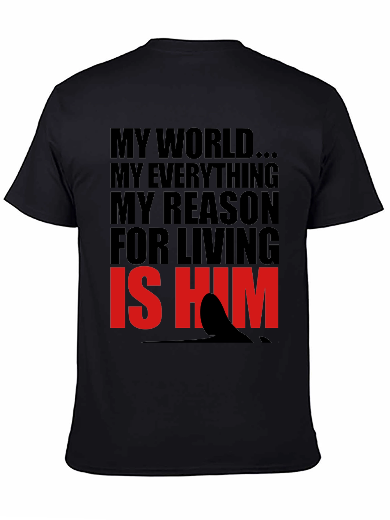 Black My World Is Him Graphic Tee view 4
