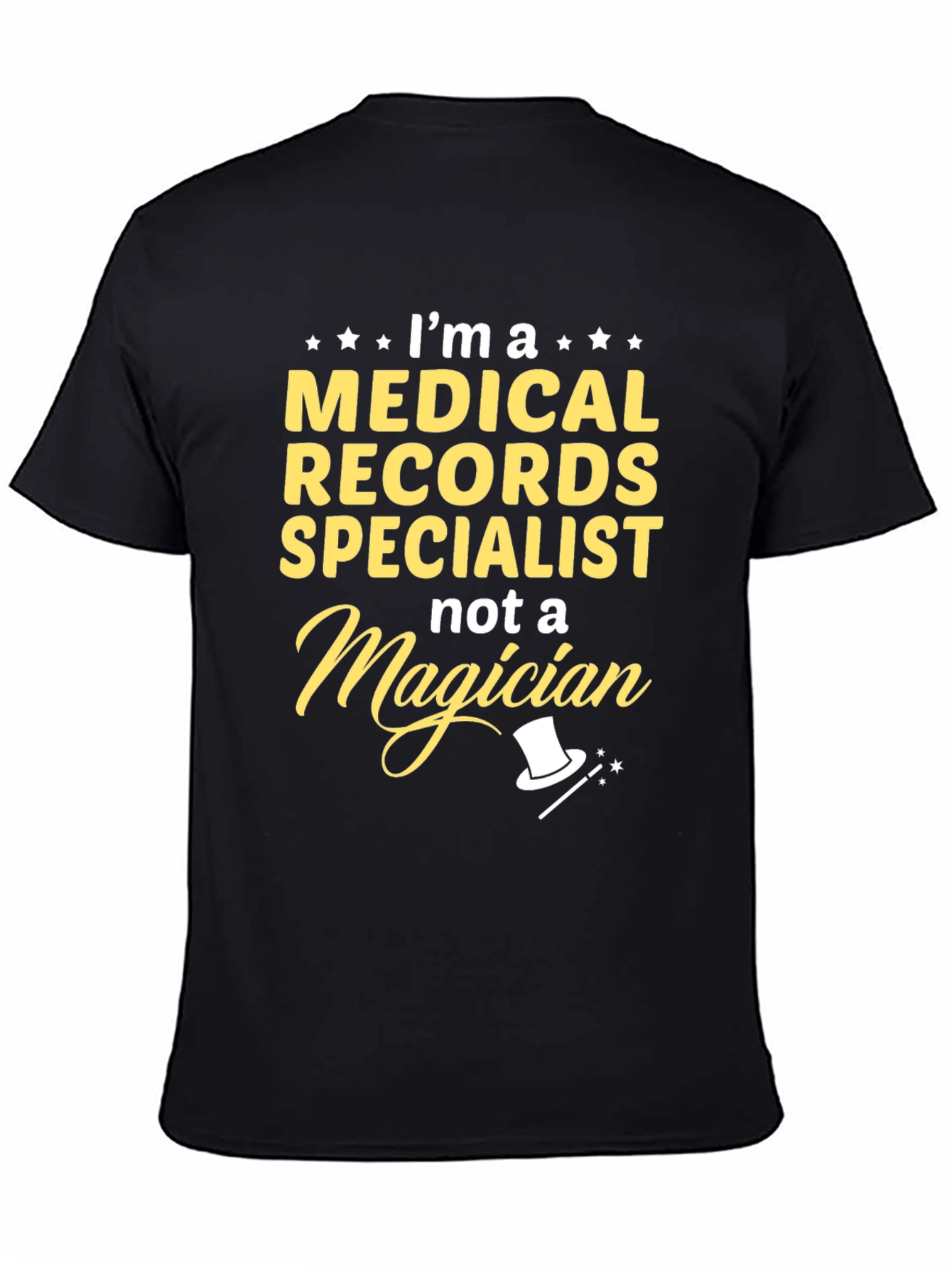 Black Medical Records Specialist T-Shirt view 4