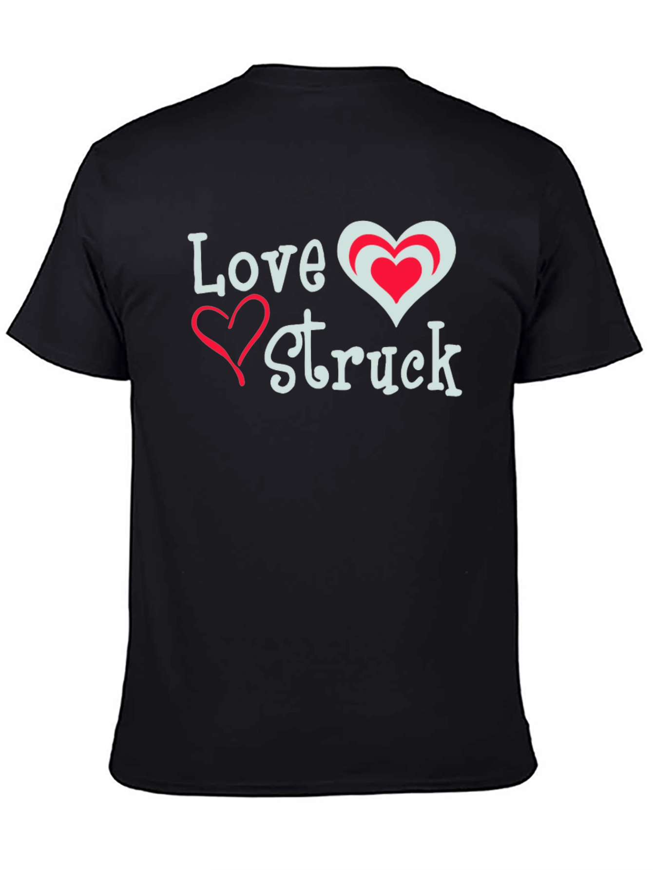 Black Love Struck Graphic Tee - Valentine's Day Shirt view 4