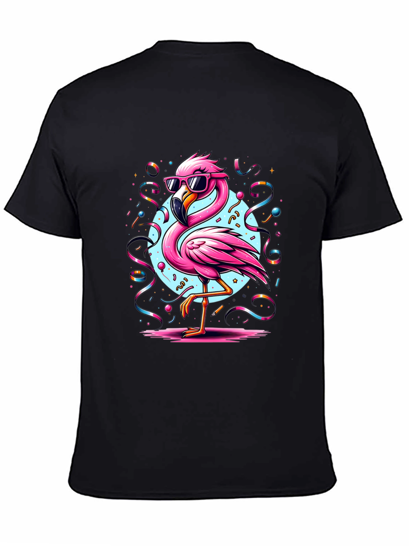 Black Flamingo T-Shirt - Cool Summer Vibes view 4