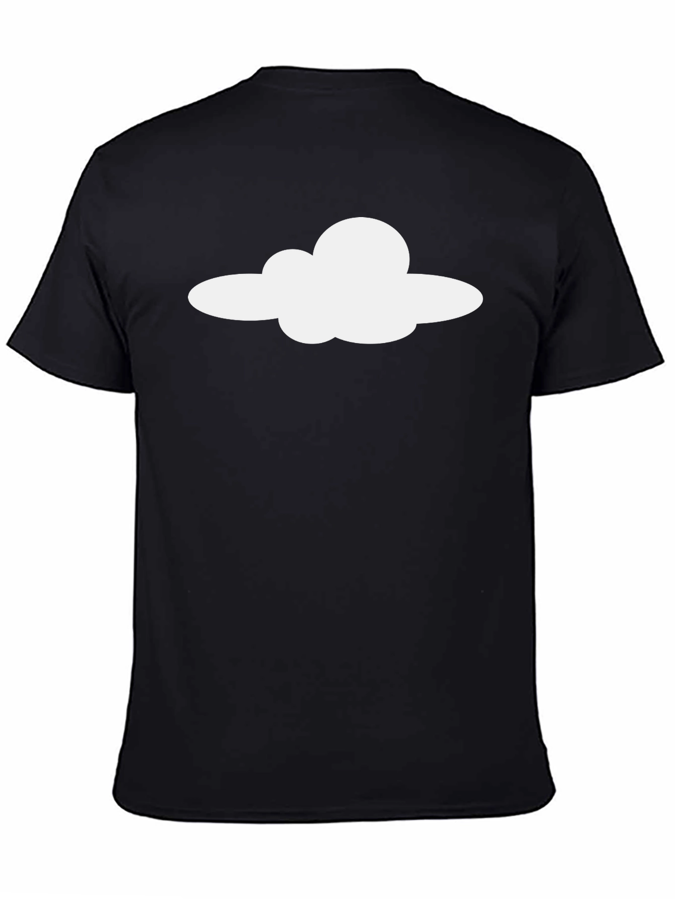 Black Cloud Graphic T-Shirt - Casual & Comfortable Black Tee view 4