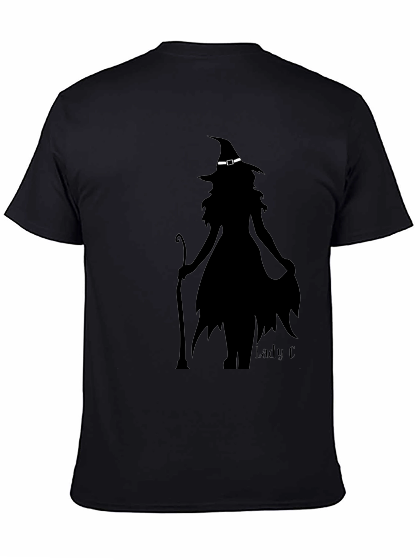 Black Witch Silhouette Graphic Tee - Halloween Style view 4