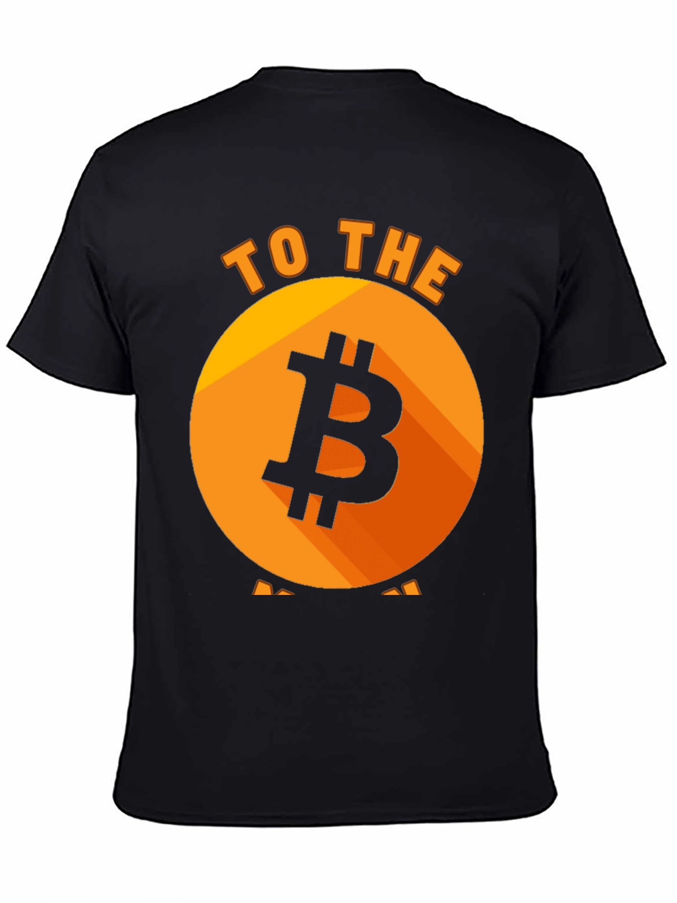 Black Bitcoin to the Moon Black T-Shirt view 4