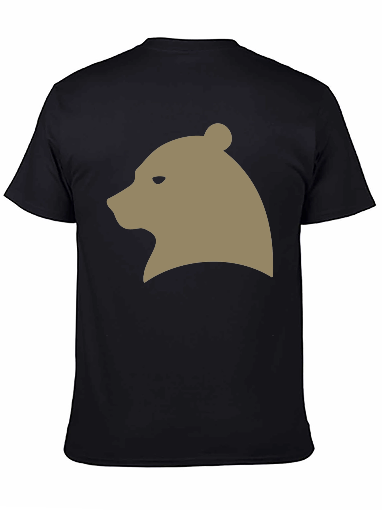Black Bear Silhouette Graphic Tee - Casual Black T-Shirt view 4