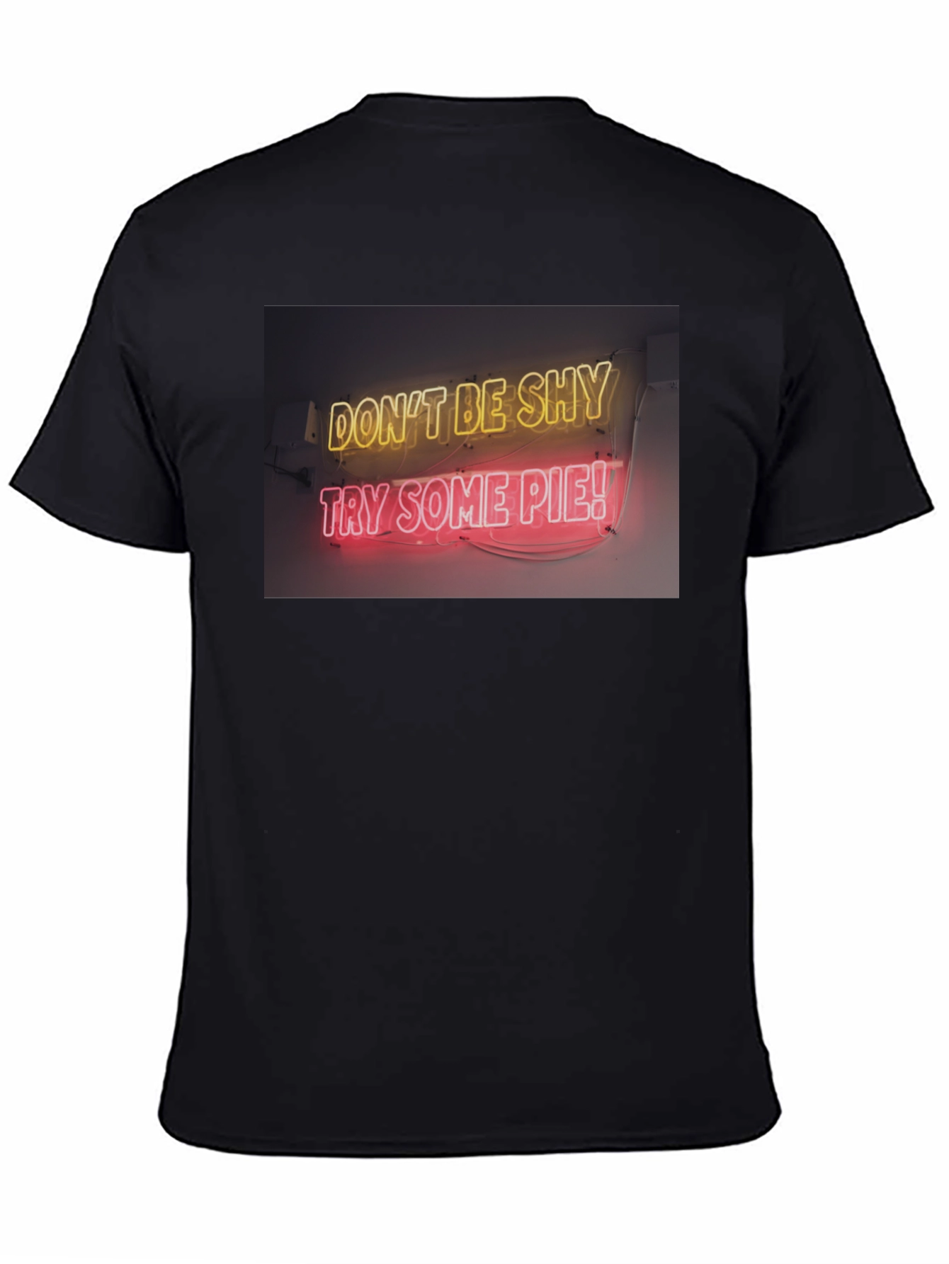 Black Neon Pie Graphic Tee - Don't Be Shy T-Shirt view 4
