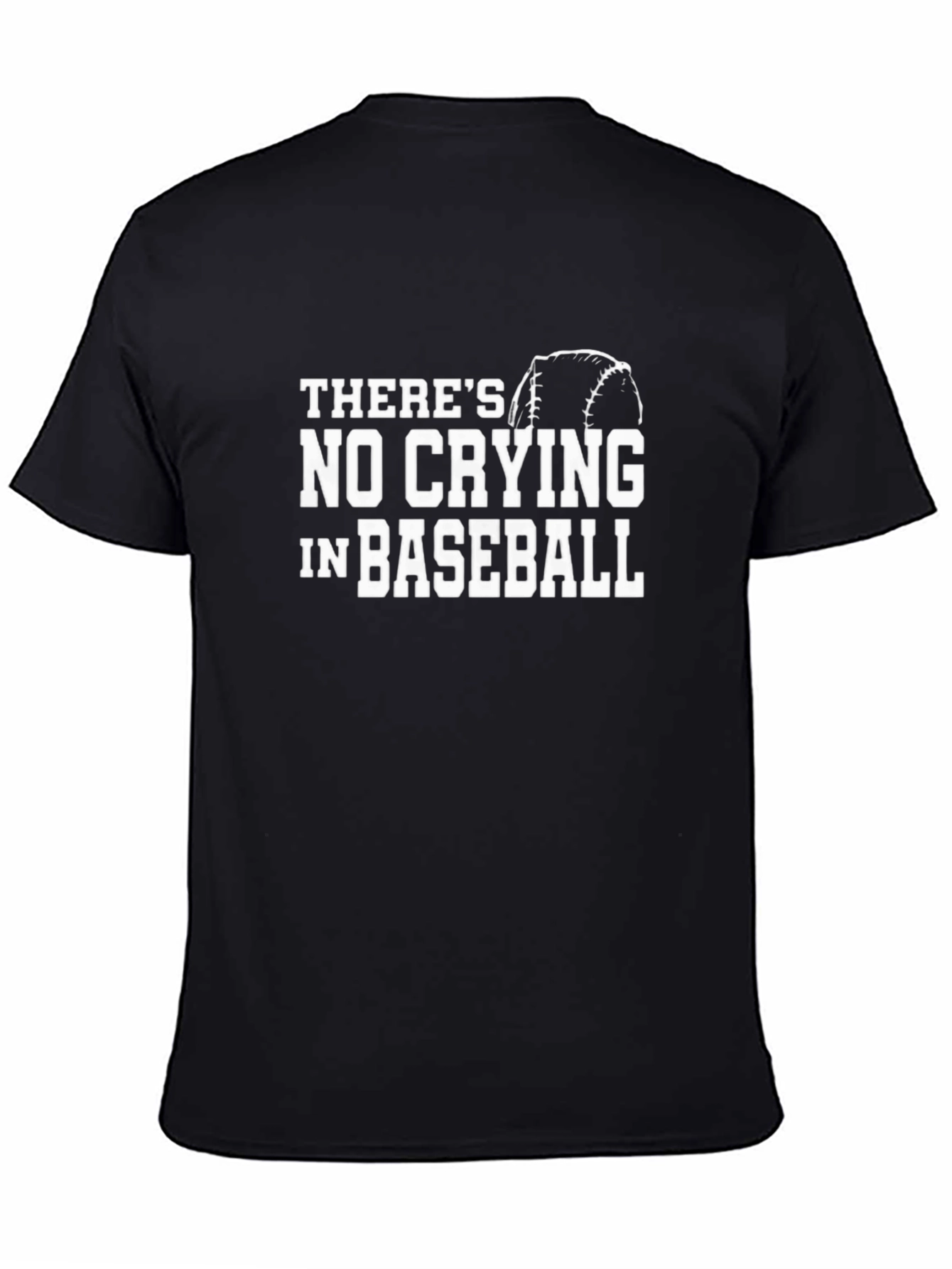 Black No Crying in Baseball T-Shirt view 4