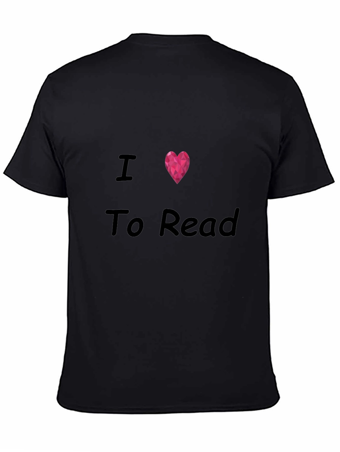 Black I Heart to Read Black T-Shirt view 4