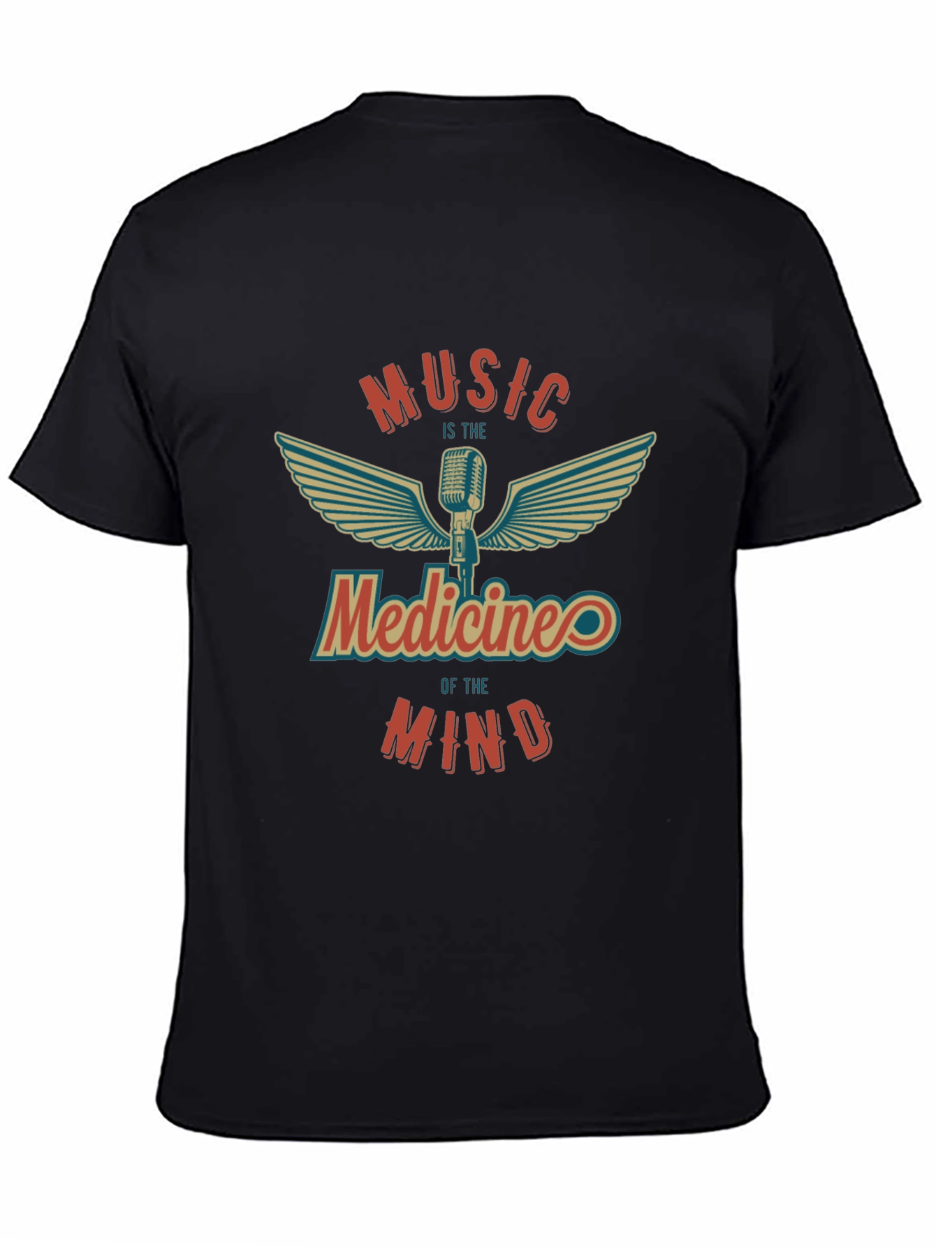Black Music is Medicine T-Shirt - Vintage Style view 4
