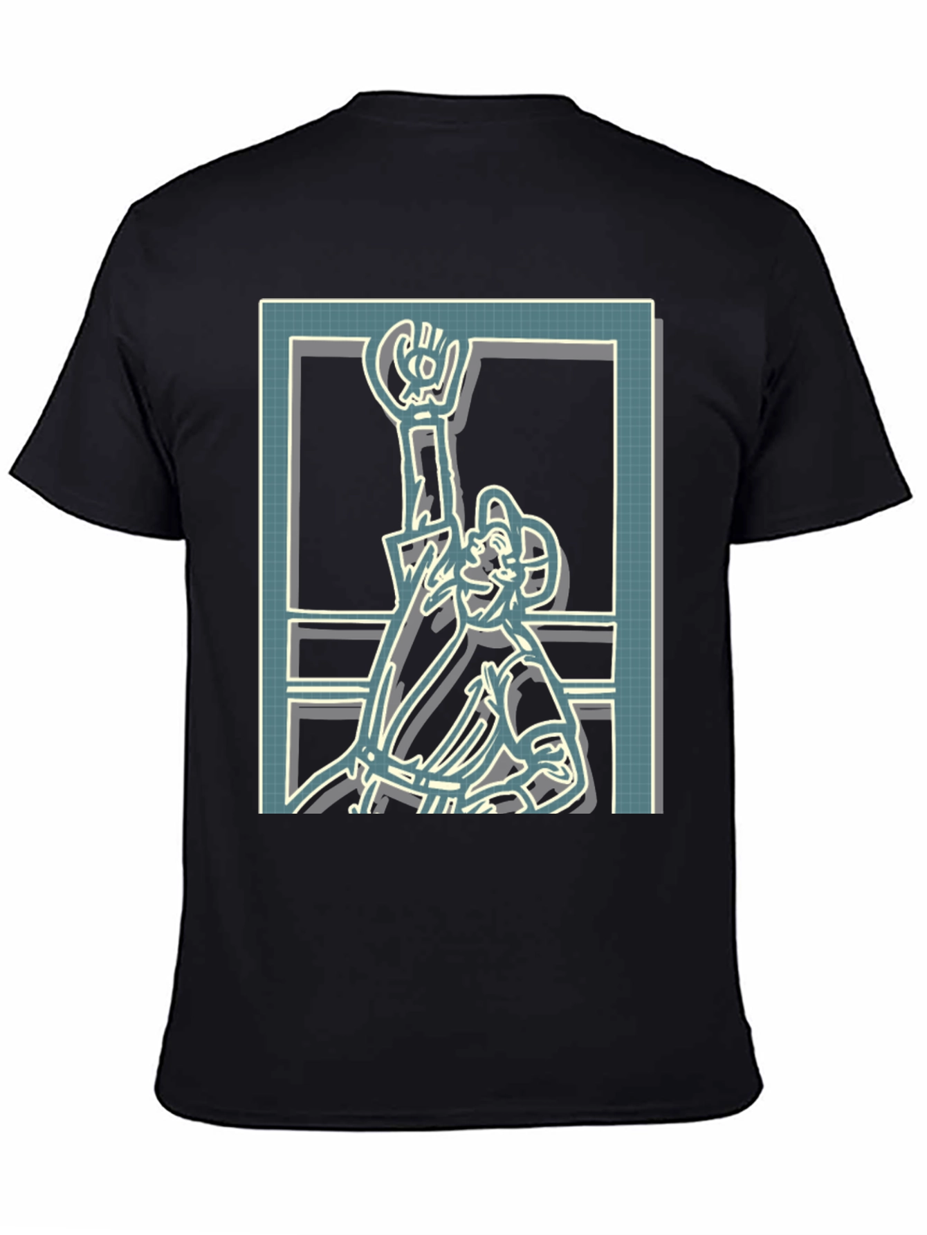 Black Retro Graphic Tee - Framed Baseball Player view 4