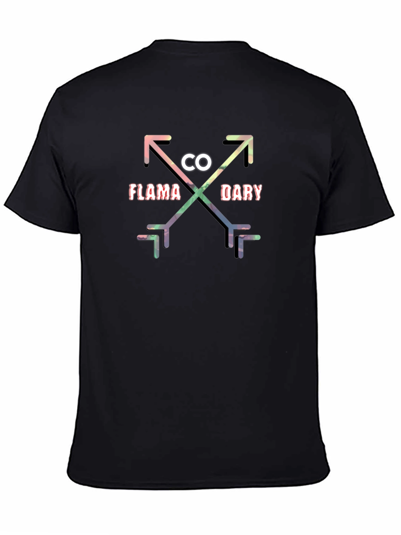 Black Flama Dary Arrow T-Shirt - Cool Design view 4